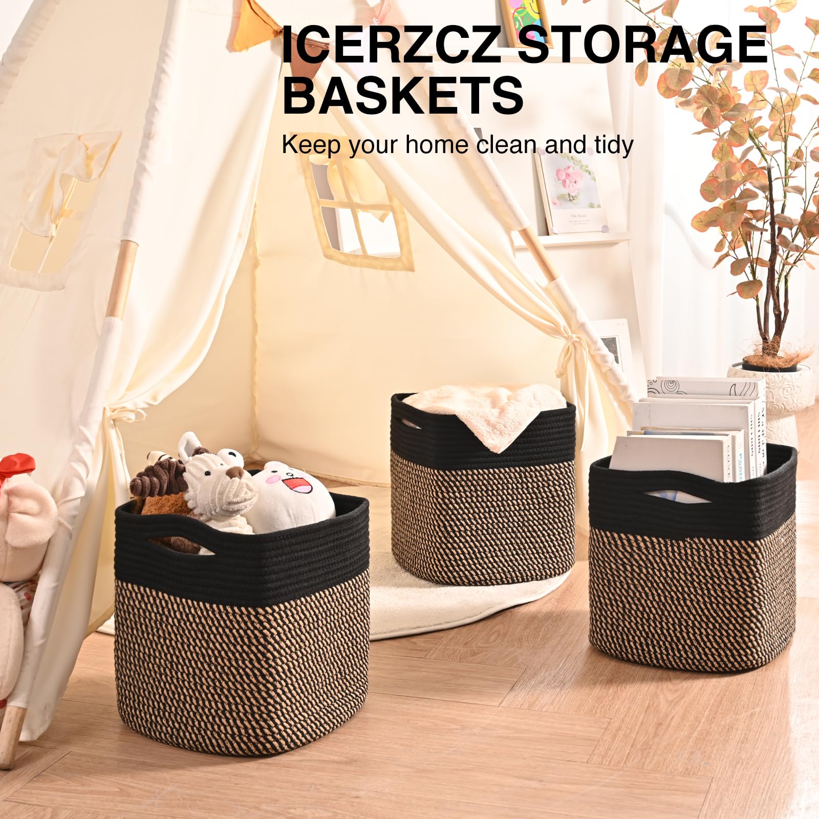 11 Inch Cube Storage Bins (3 Count)