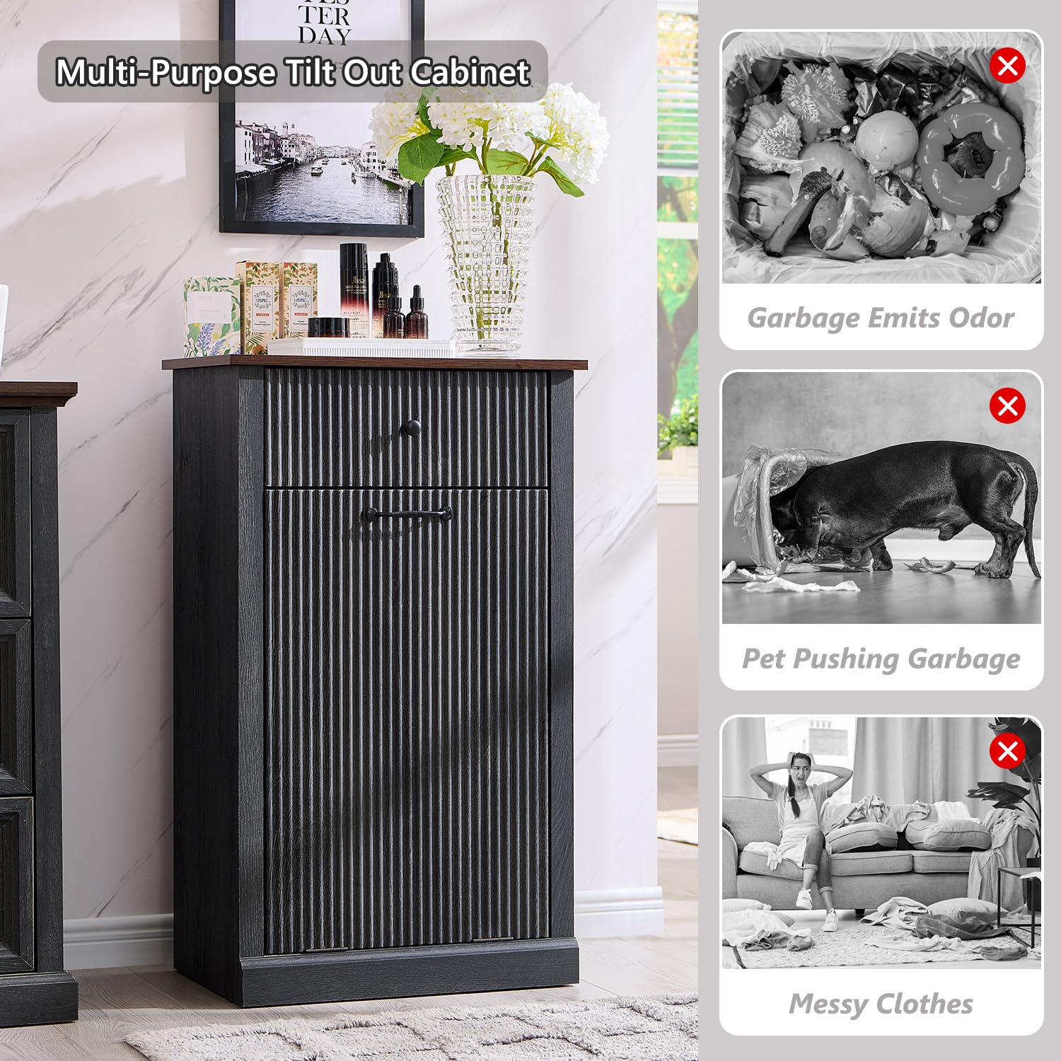 Tilt Out Trash Can Cabinet