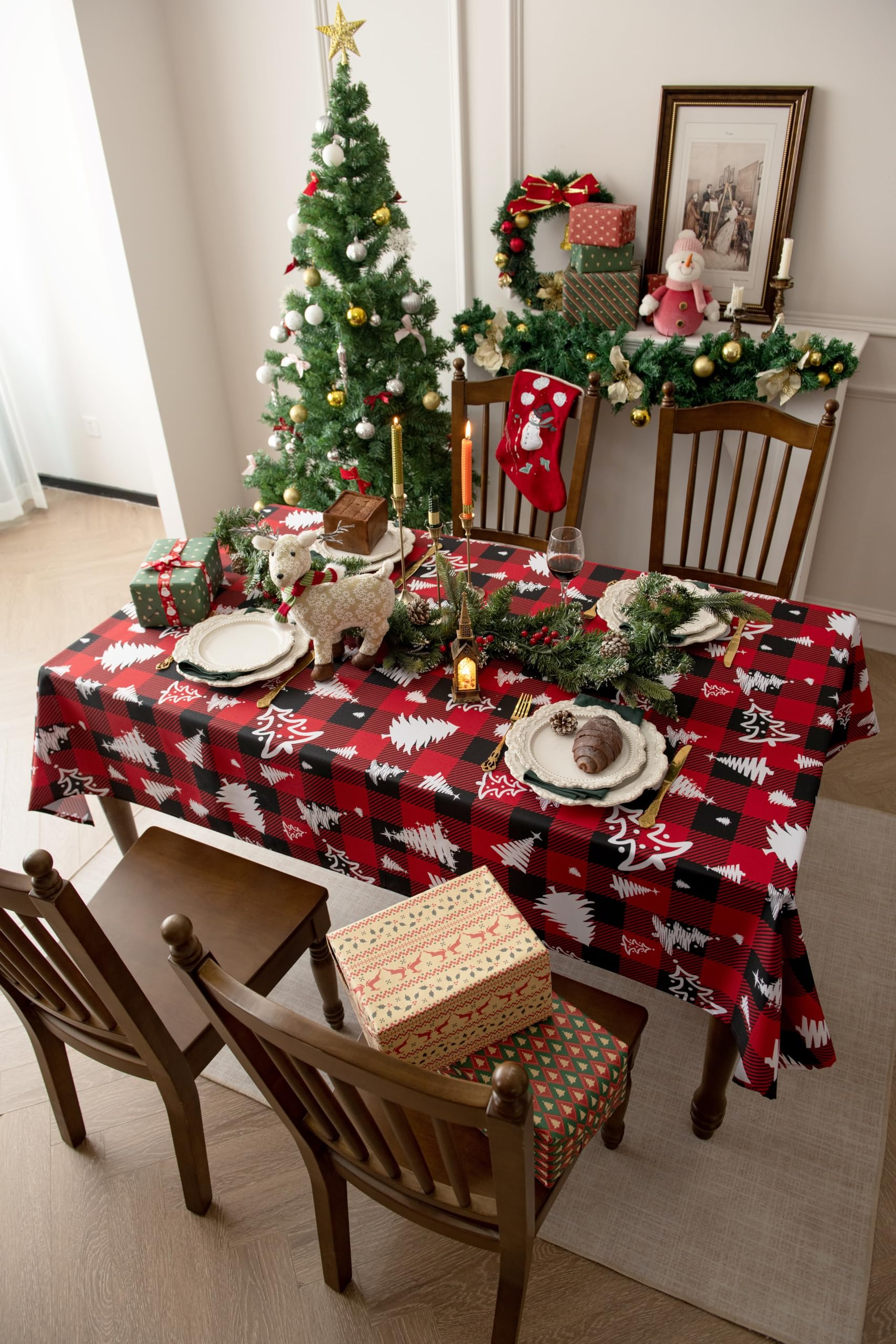Waterproof Checkered Tablecloth Fabric