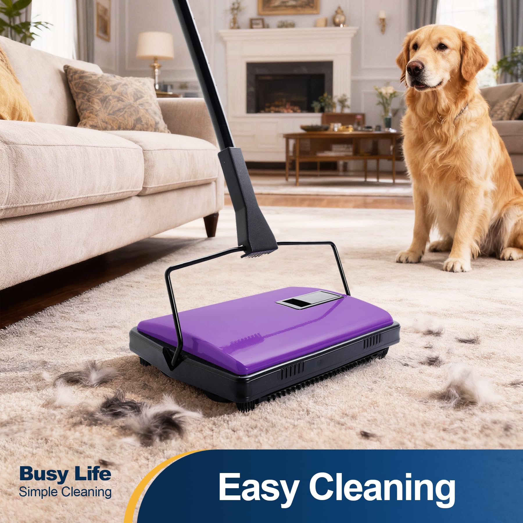Carpet Sweeper Cleaner Manual Household Sweeper 1*Extra Brush