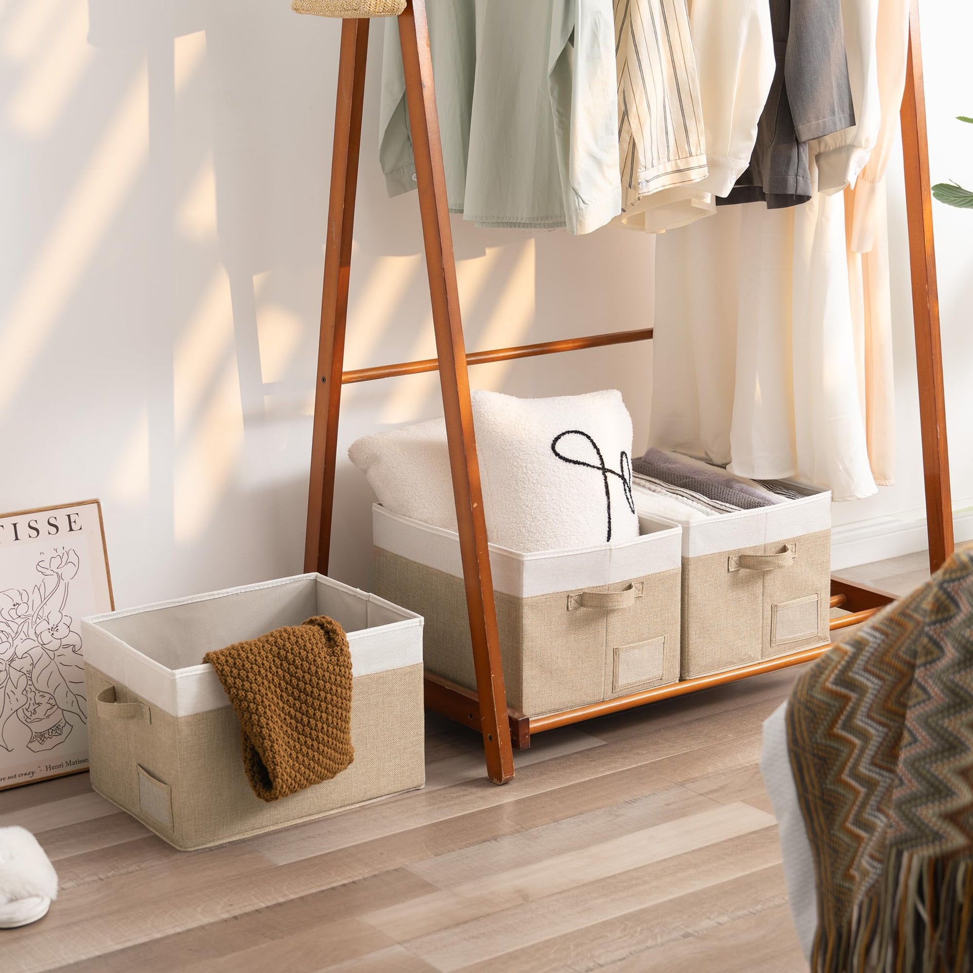 Closet Storage Bins with Label (3 Count)