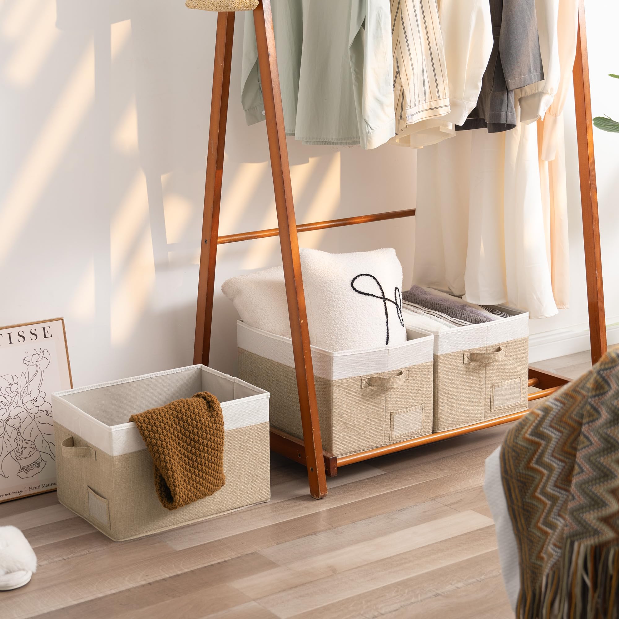 Closet Storage Bins with Label (3 Count)