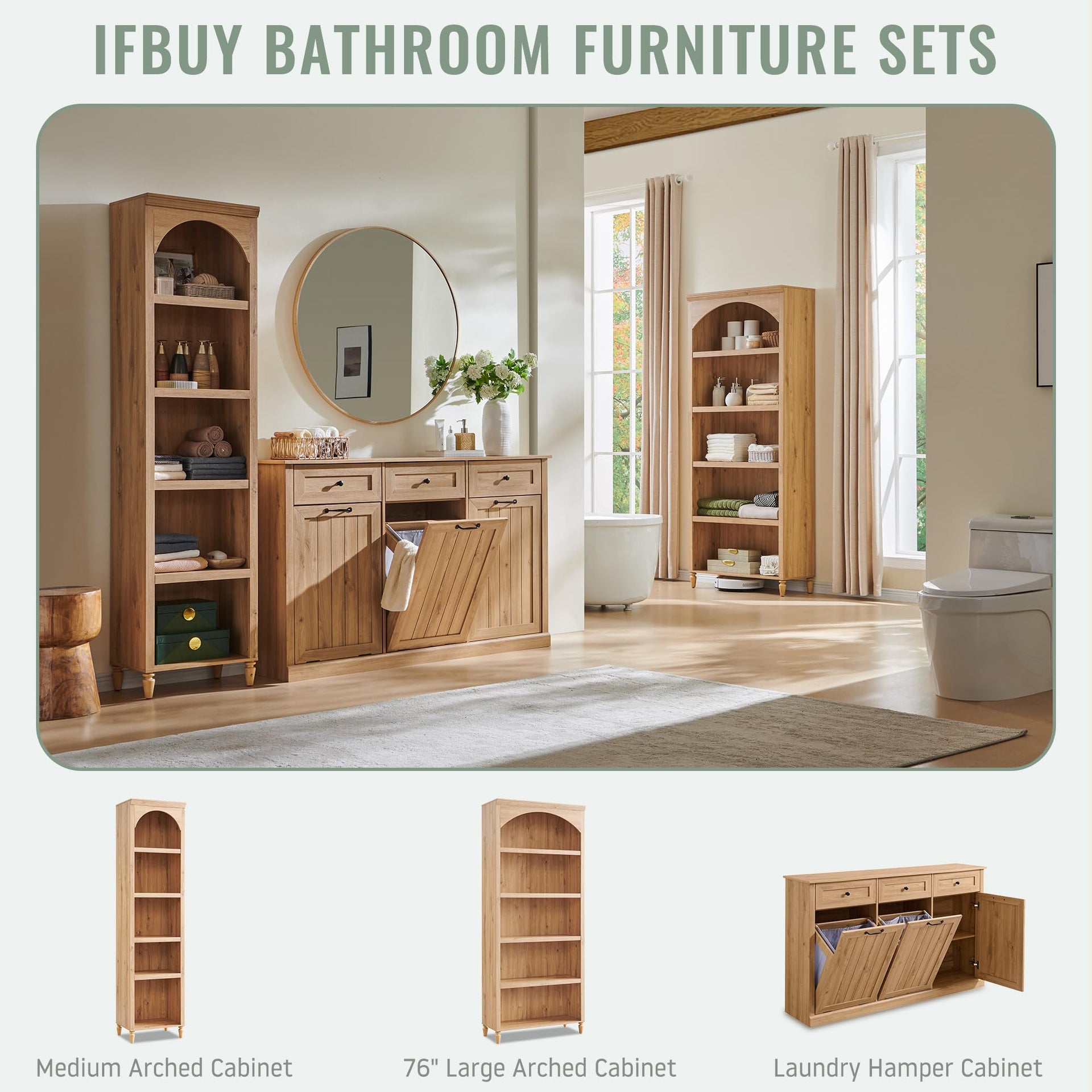 Triple Tilt Out Laundry Hamper Cabinet