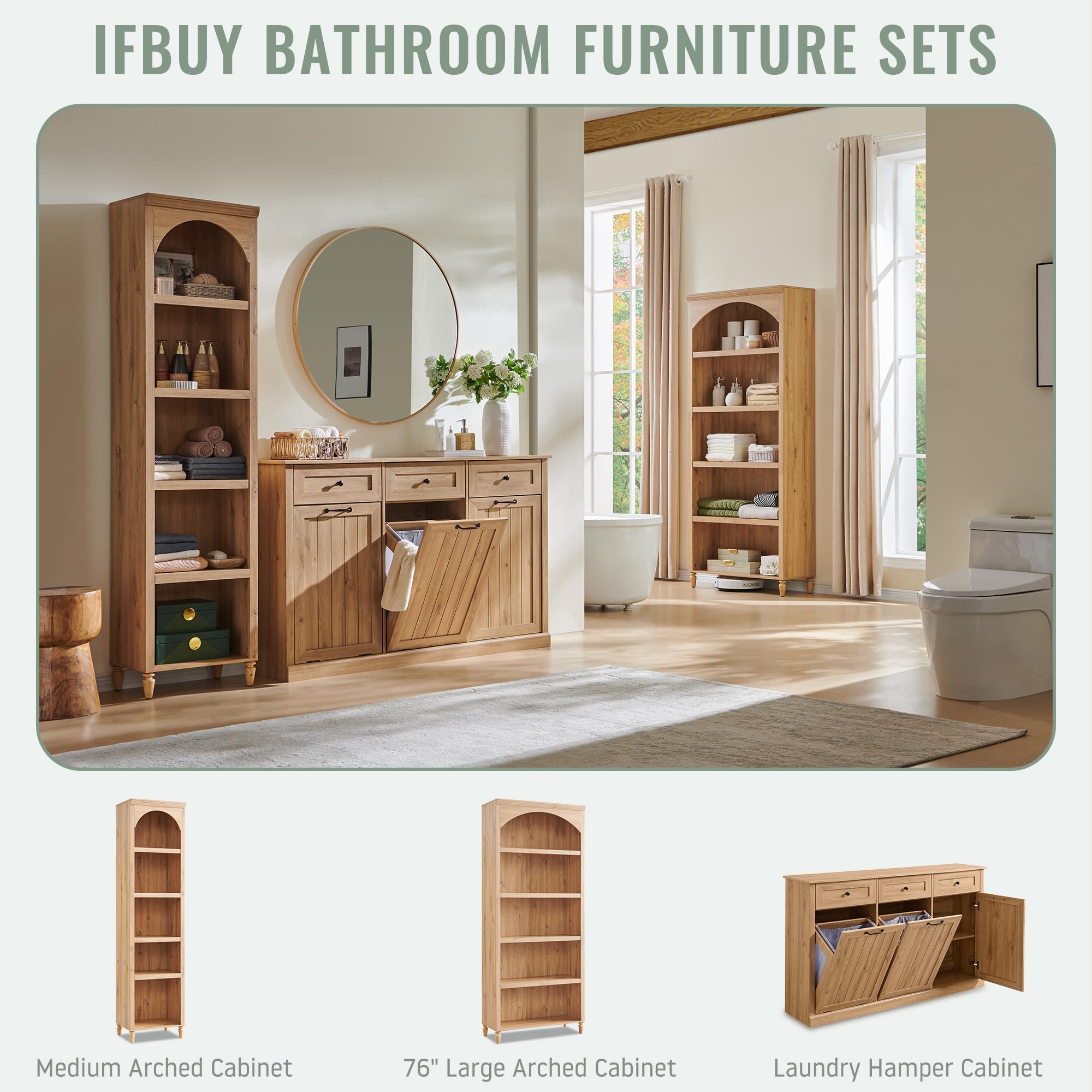 Triple Tilt Out Laundry Hamper Cabinet