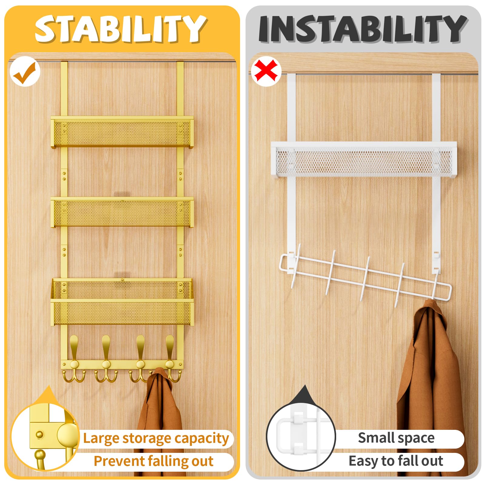 Over The Door Hooks Organizer