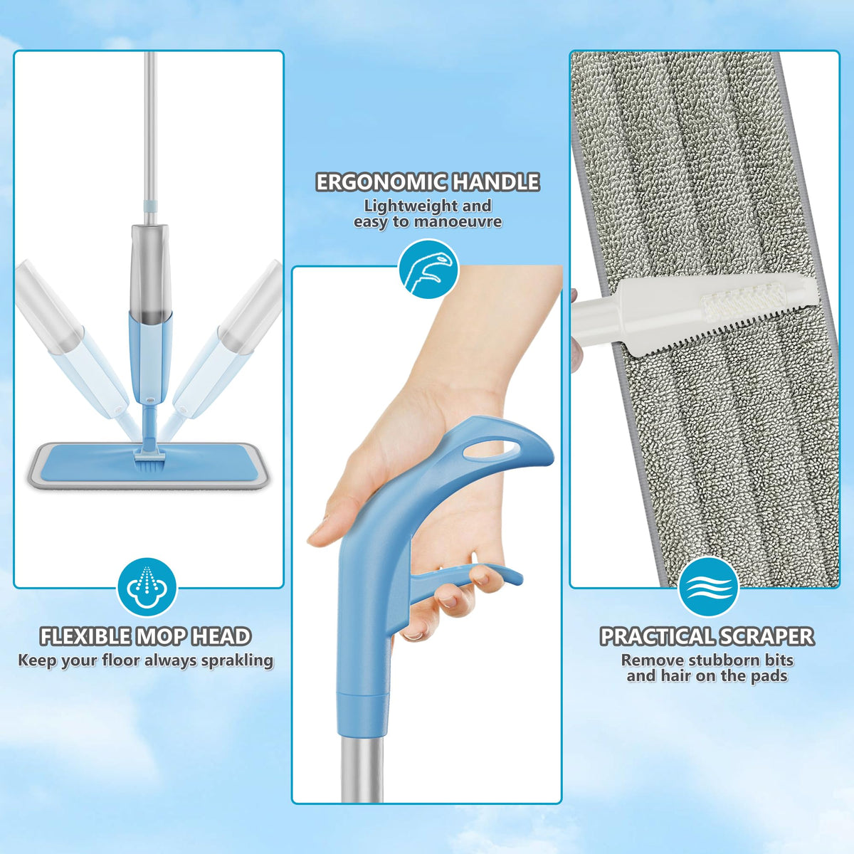 Spray Wet Mops for Floor Cleaning