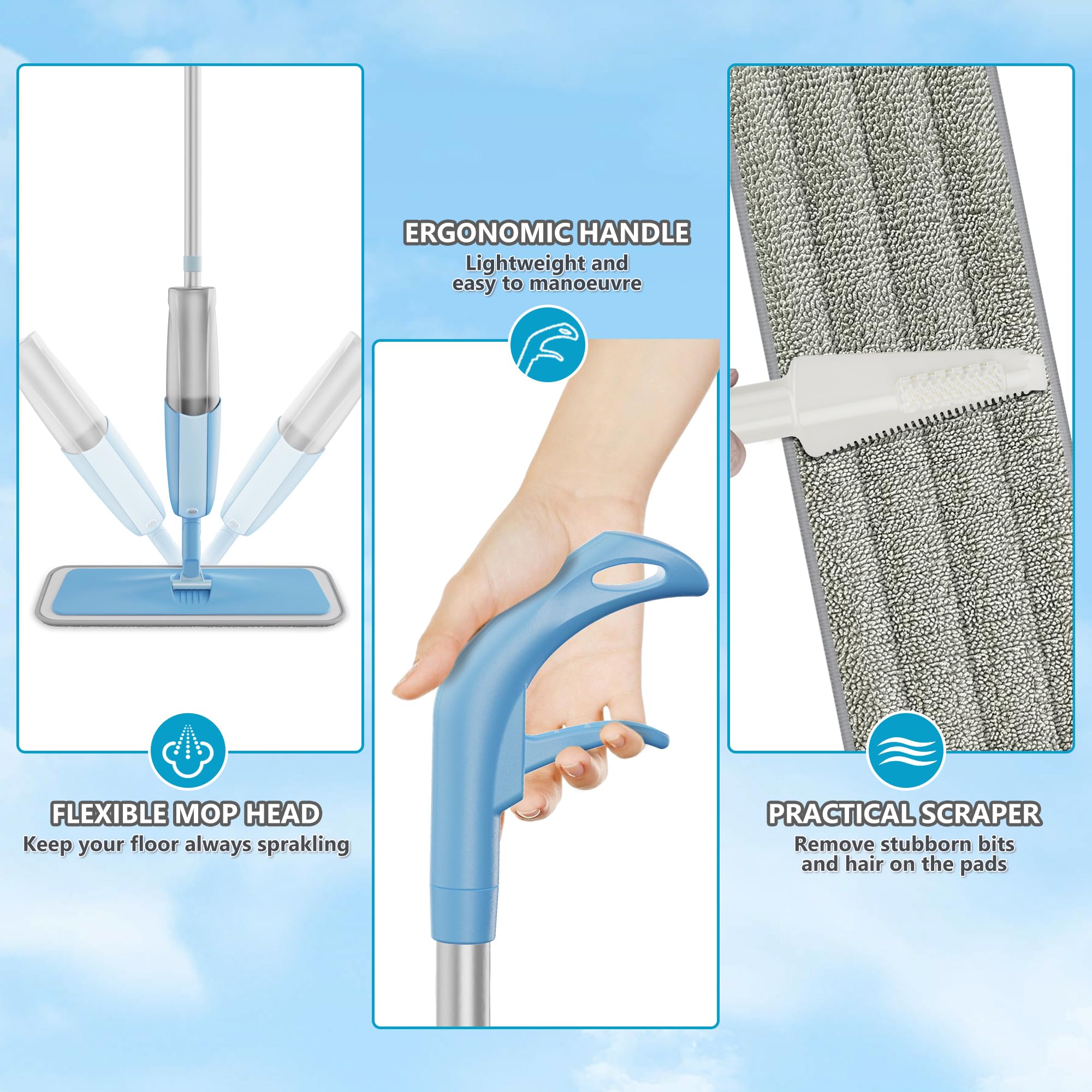 Spray Wet Mops for Floor Cleaning