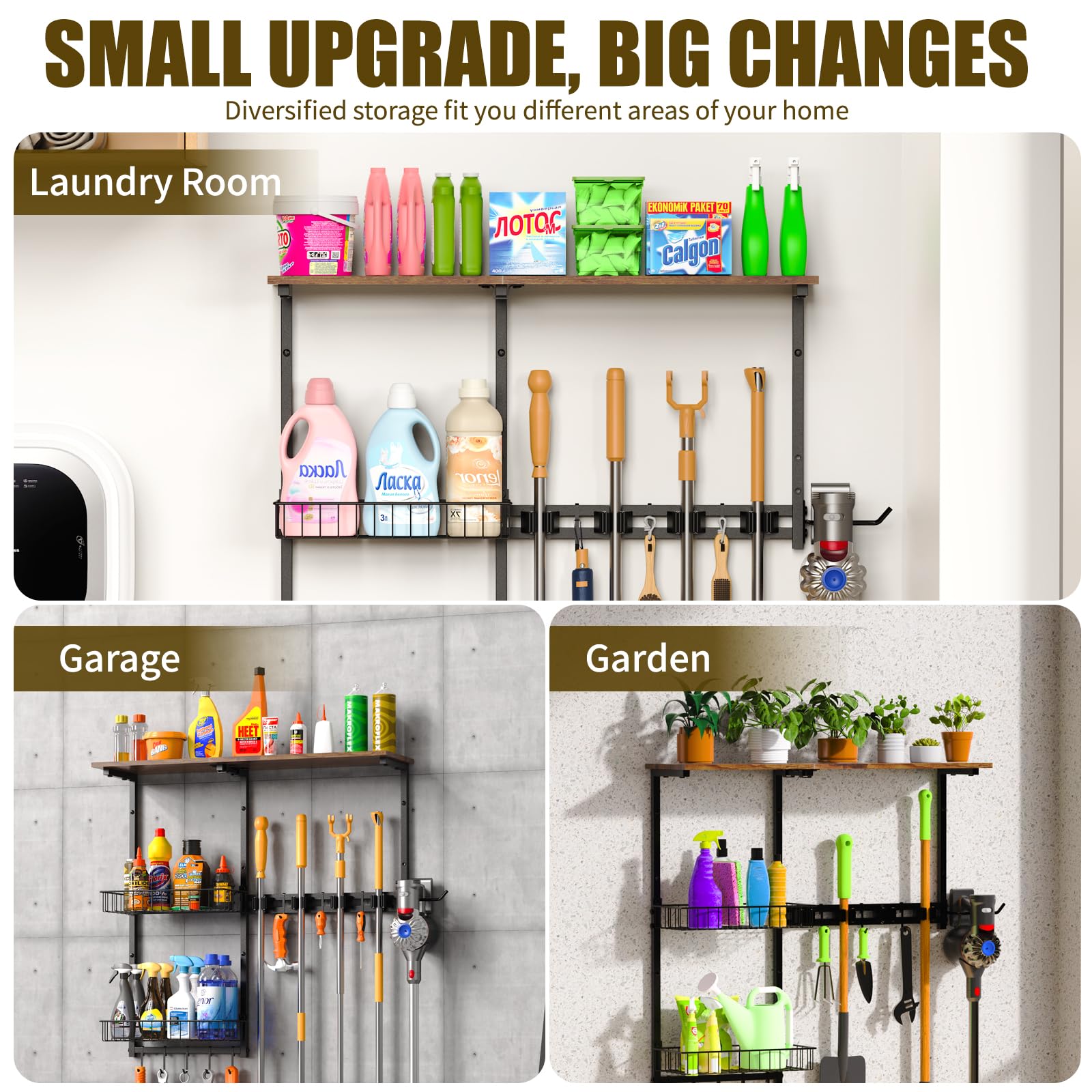 Broom Holder Wall Mount