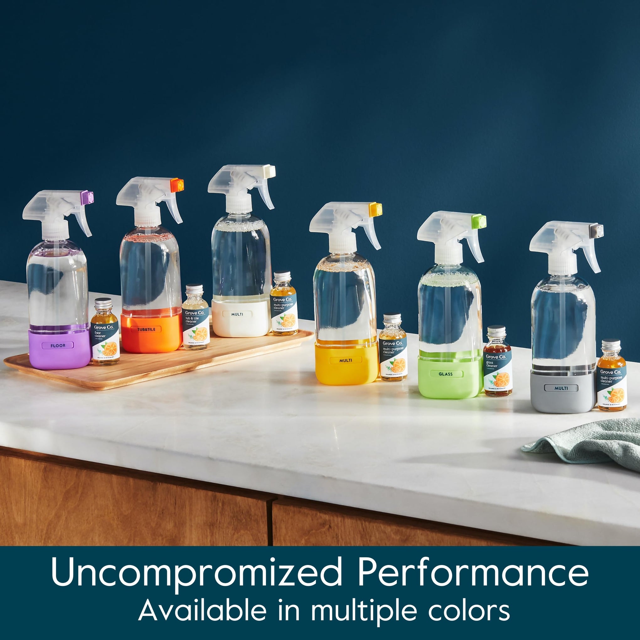 Refillable Glass Spray Bottles for Cleaning (16 Ounce)