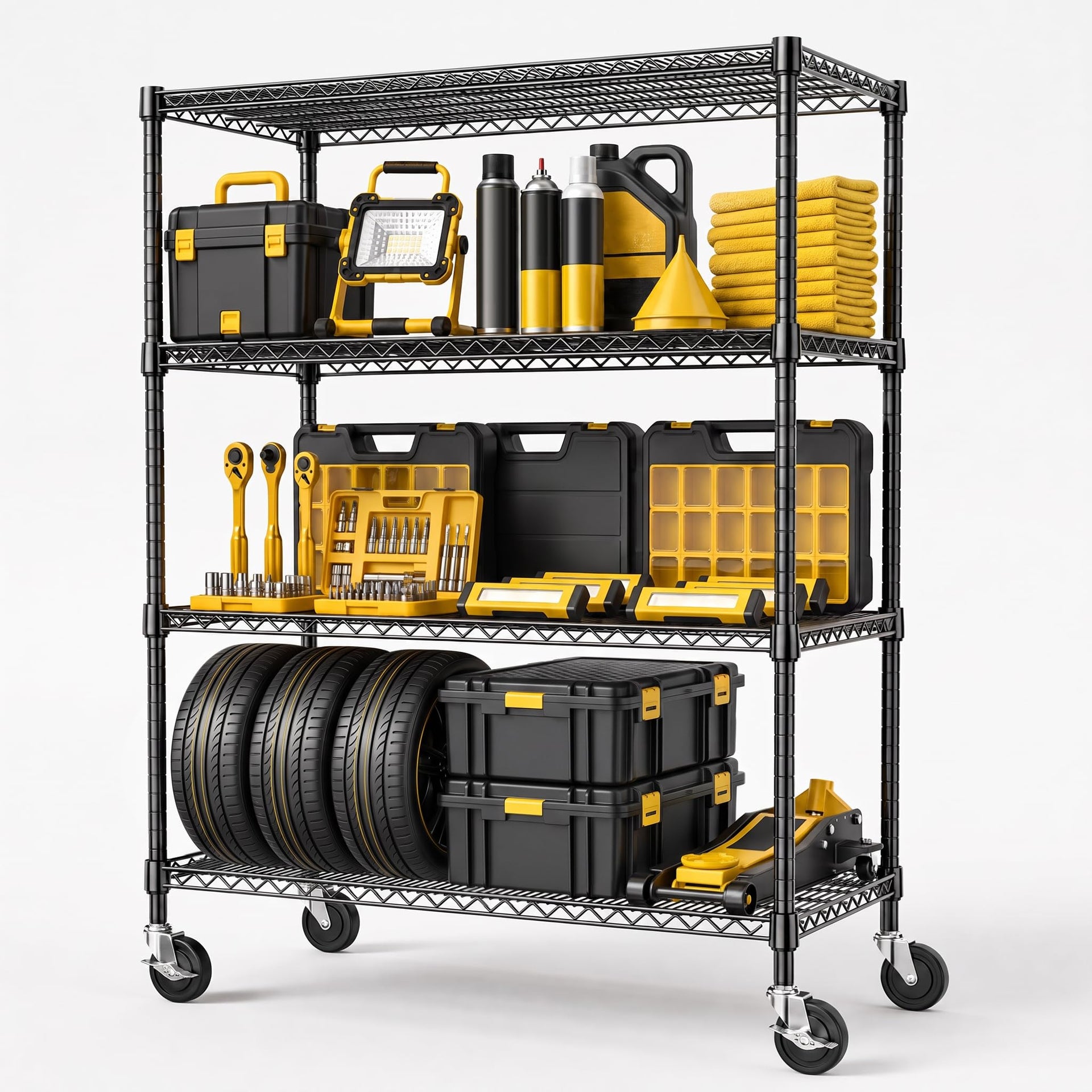Wire Shelving Unit with Wheel