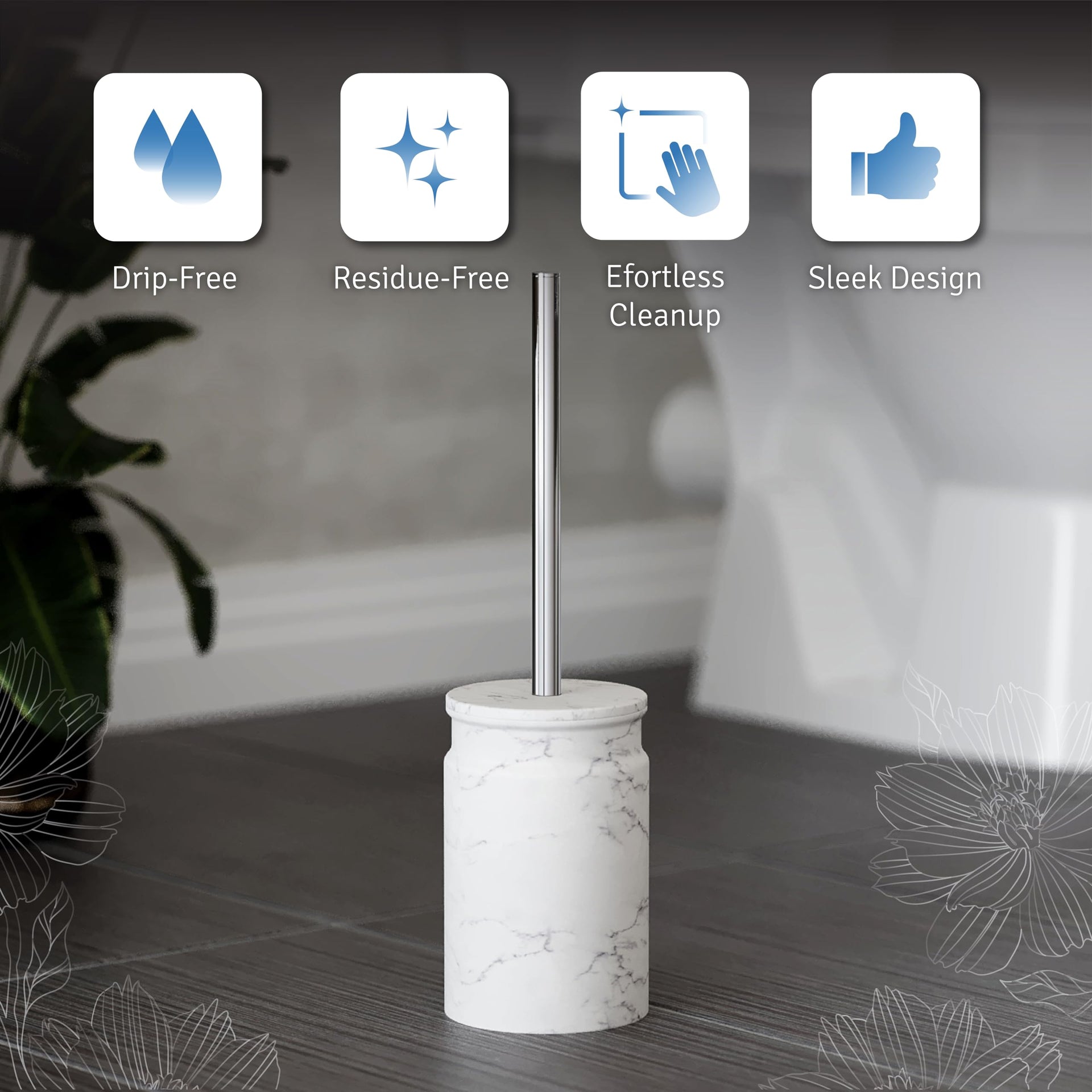 Toilet Brush and Holder Set