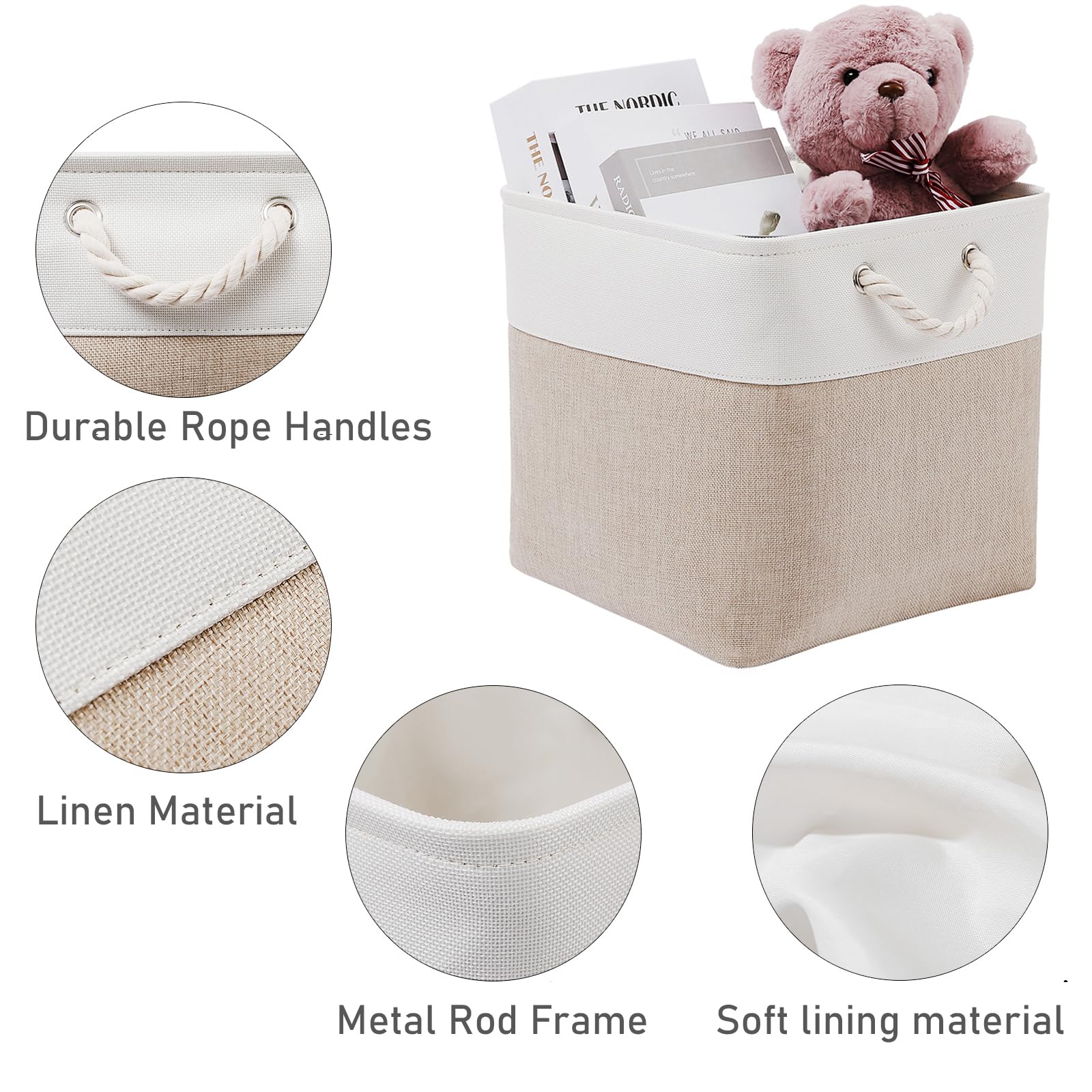 12 x 12 Inch Cube Storage Bins (6 Count)