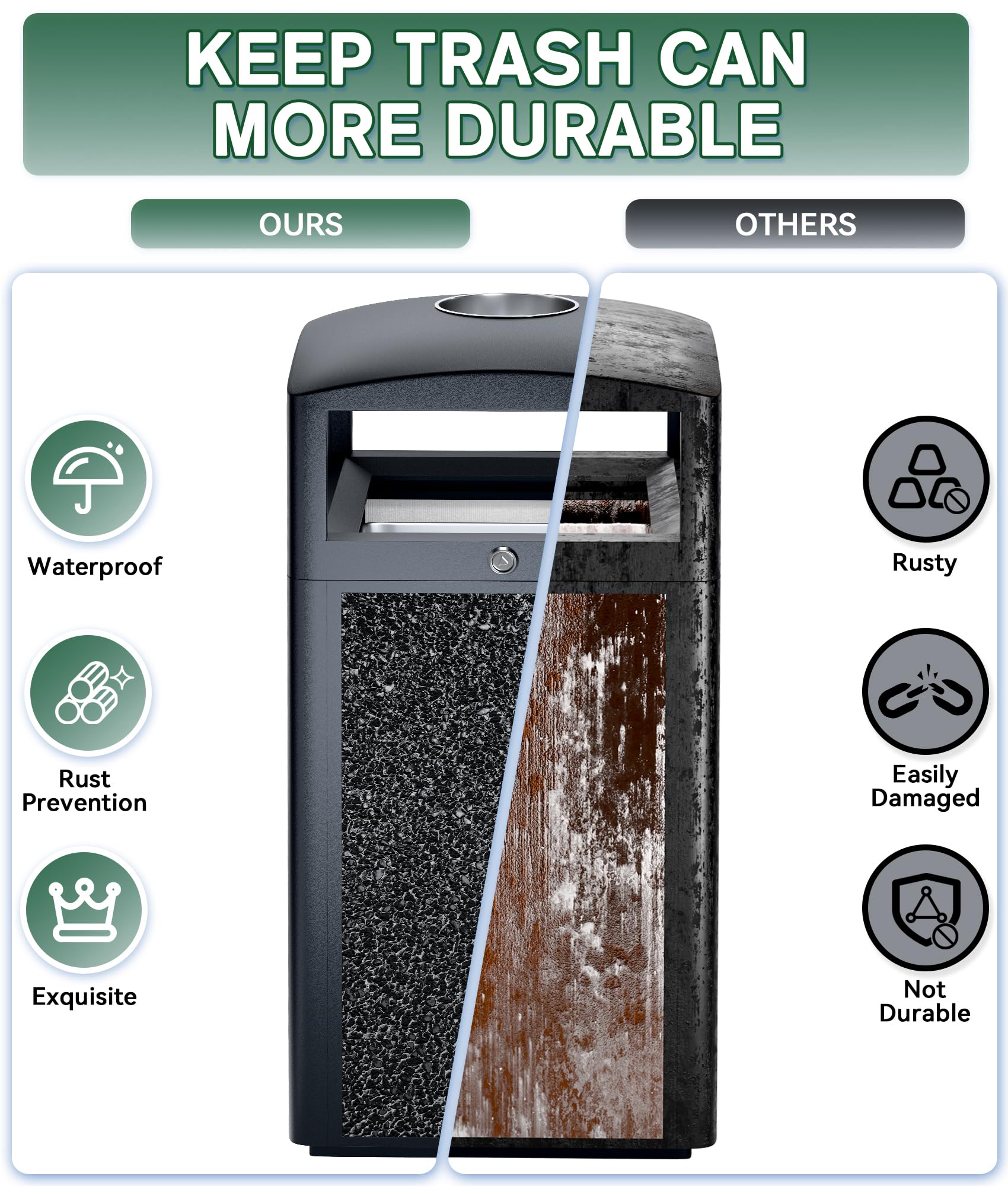 Outdoor Trash Can Commercial