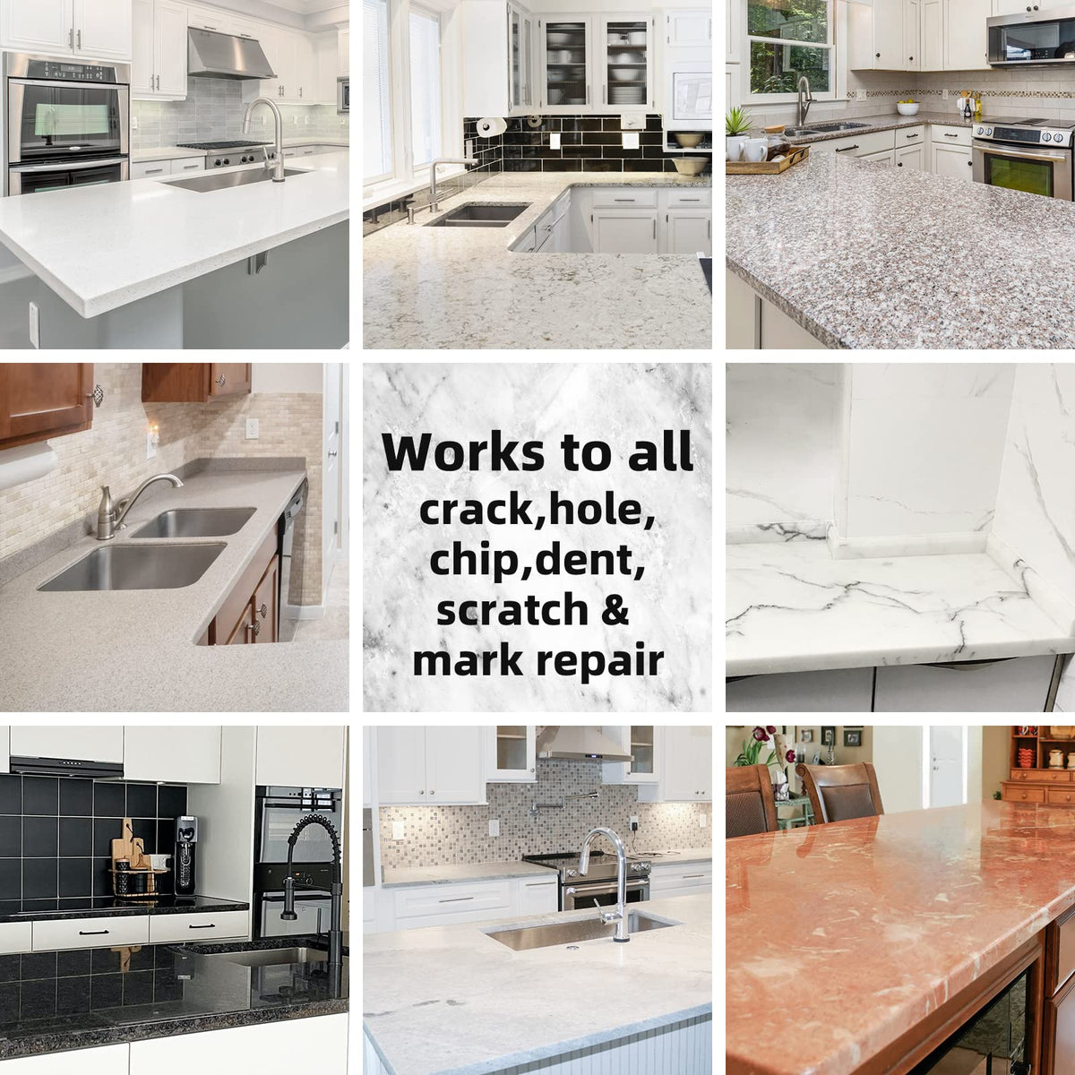 Tile and Granite Repair Kit for Marble Porcelain and Quartz Countertops