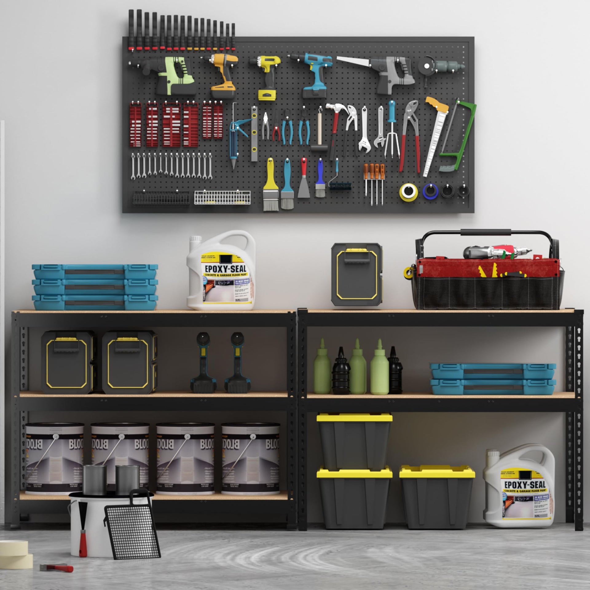 48"W x 24"D x 72"H Garage Storage Shelves (4 Count)