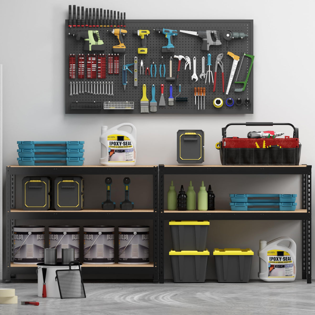 48"W x 24"D x 72"H Garage Storage Shelves (4 Count)