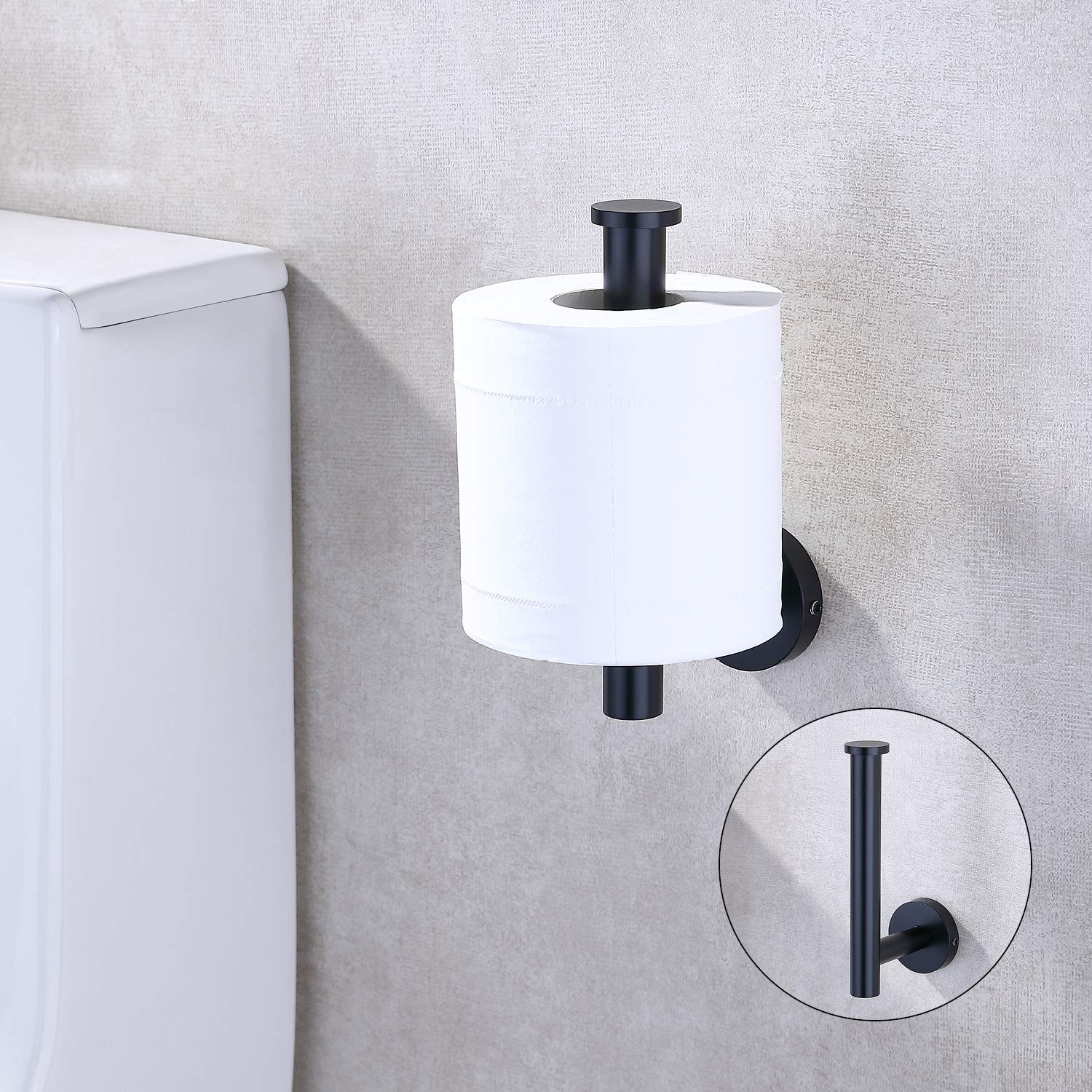 Matte Black Toilet Paper Holder SUS304 Stainless Steel
