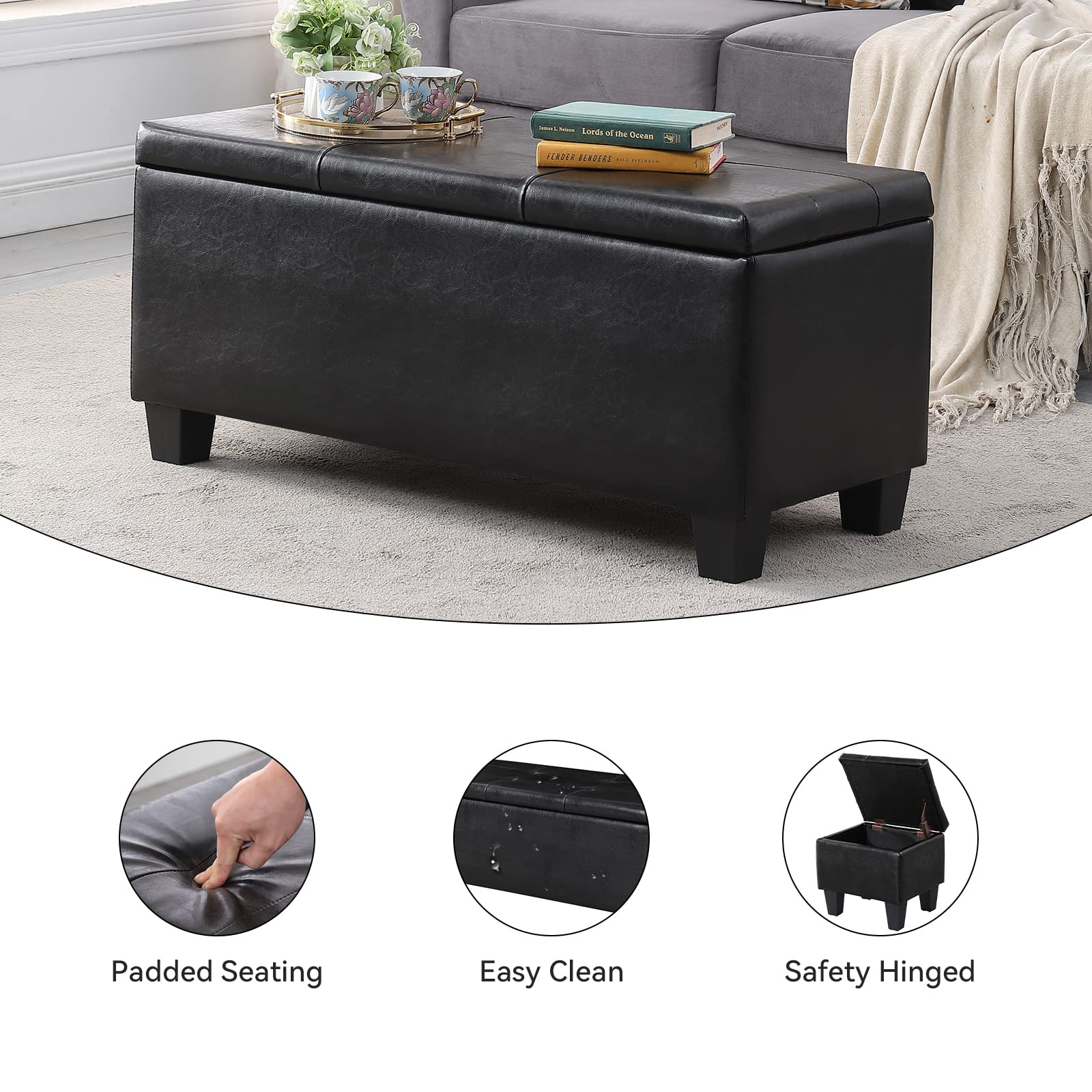 Storage Ottoman Set of 3 (3 Count)