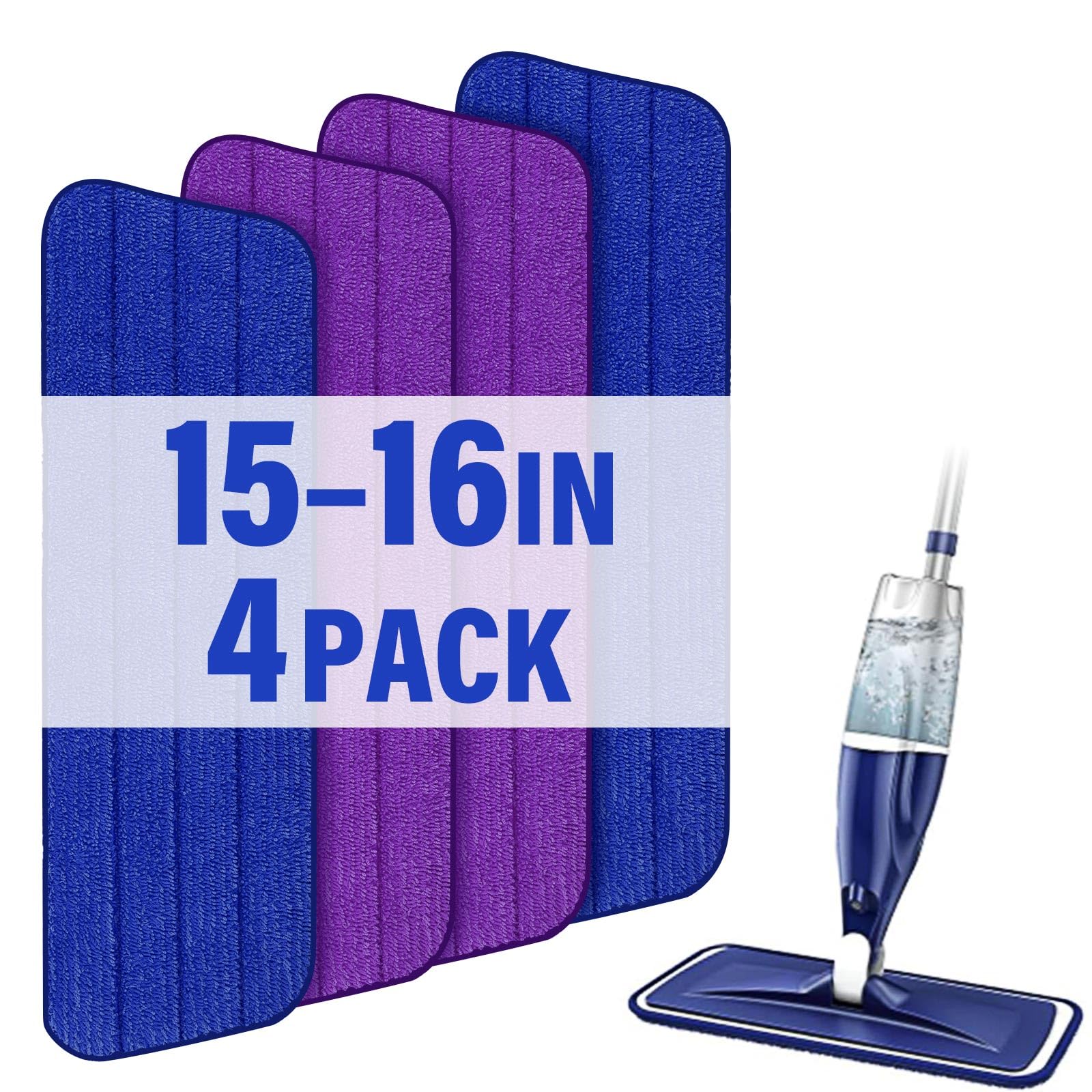 16.5" Microfiber Mop Pads Refills (4 Count)