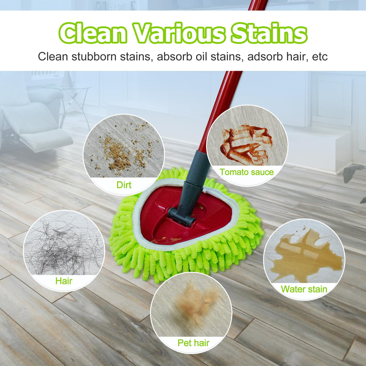 Mop Heads Replacements Compatible with O (4 Count)