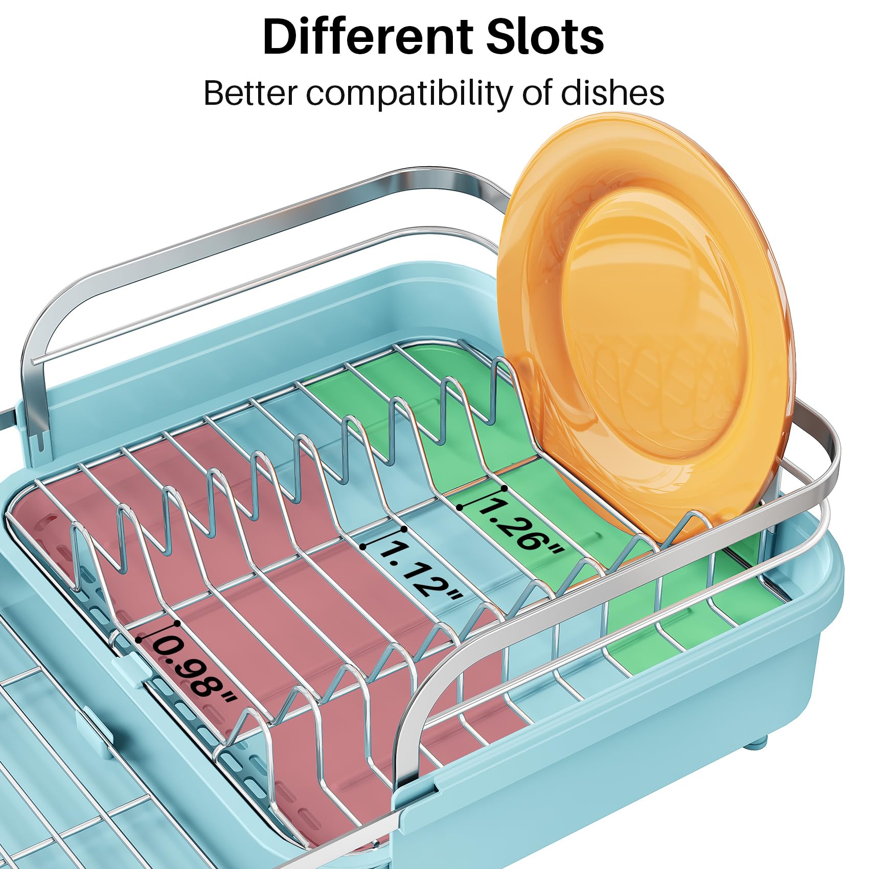 Expandable Dish Drying Rack for Kitchen Counter