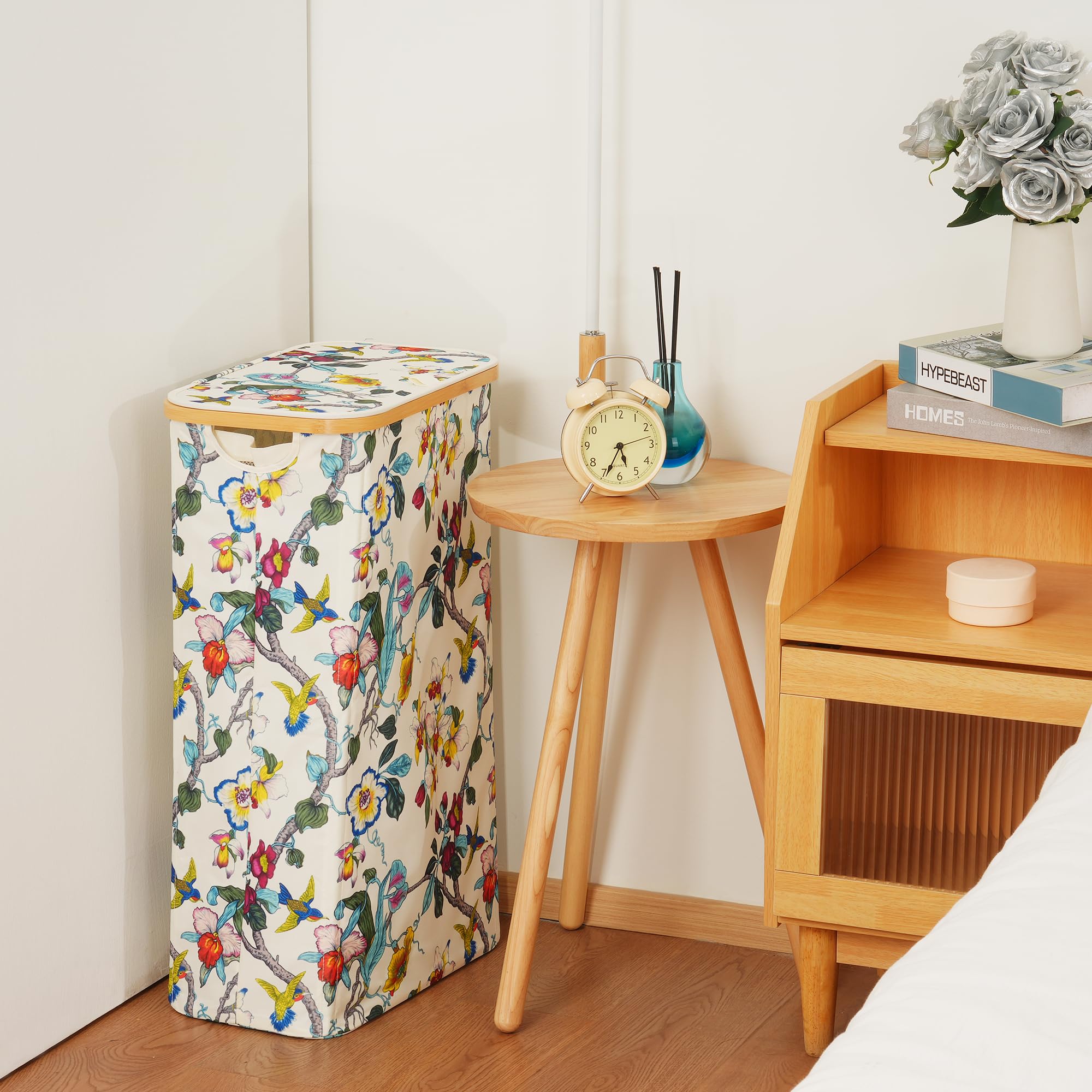 Slim Laundry Basket with Lid