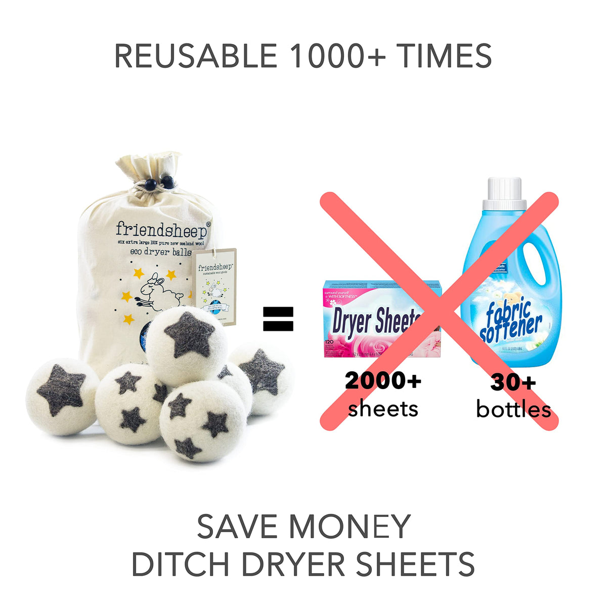 Wool Dryer Balls (6 Count)