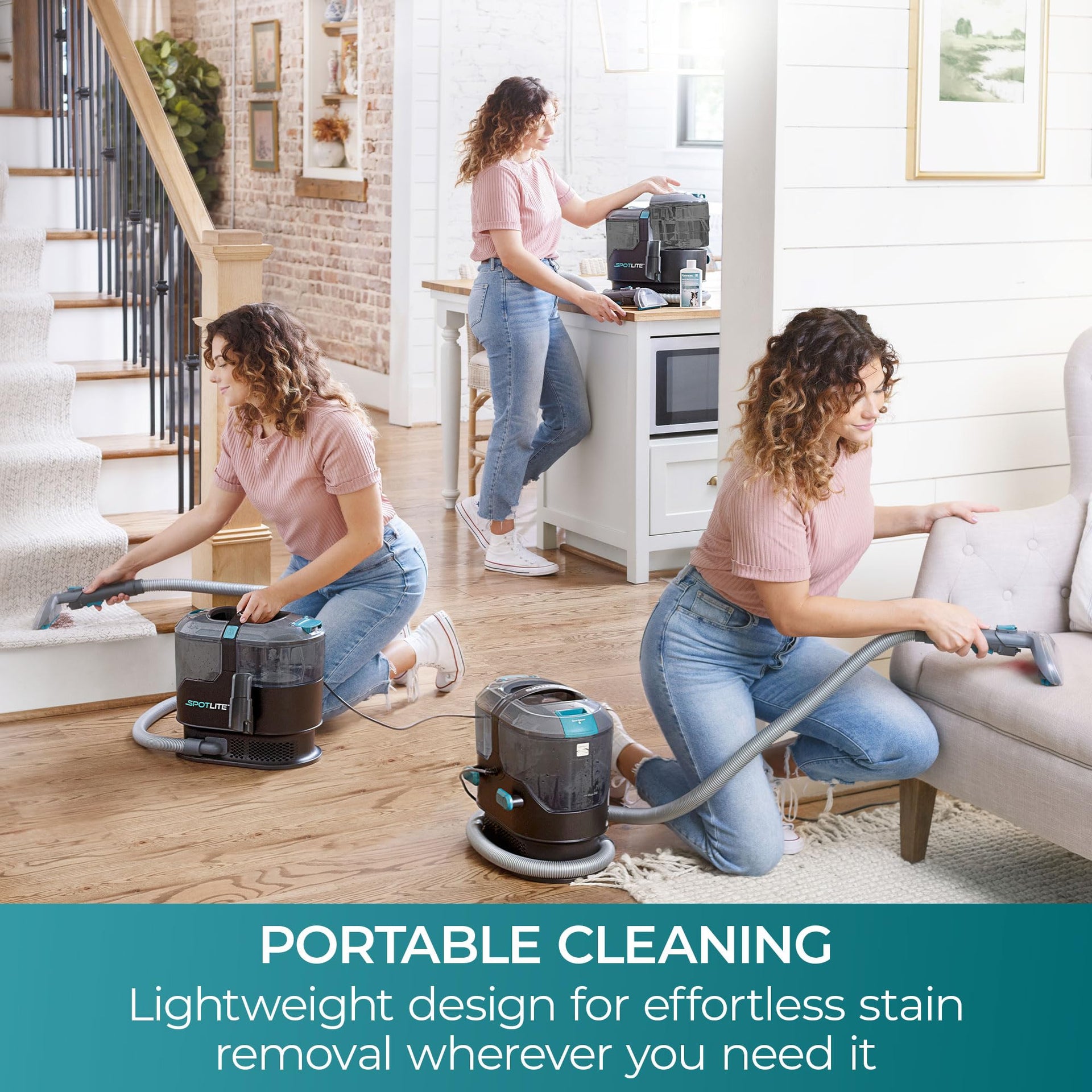 Portable Carpet & Upholstery Spot Cleaner Machine 17Kpa Suction