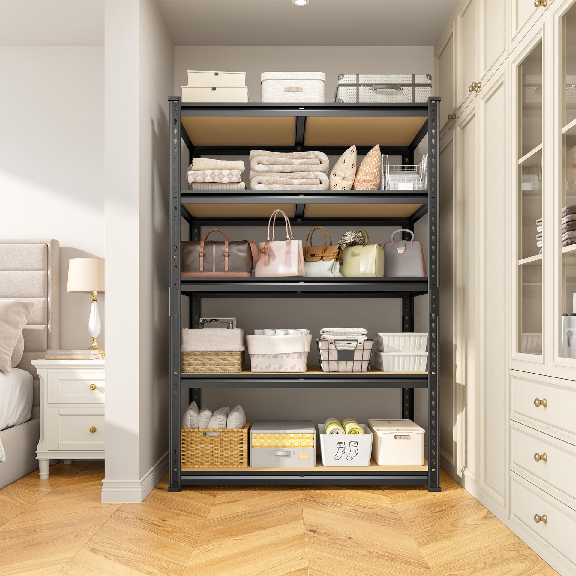 Detachable 5 Tier Storage Shelves for Pantry Kitchen Closet