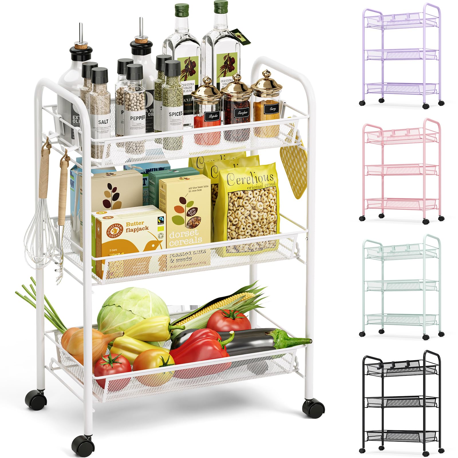 3 Tier Rolling Cart