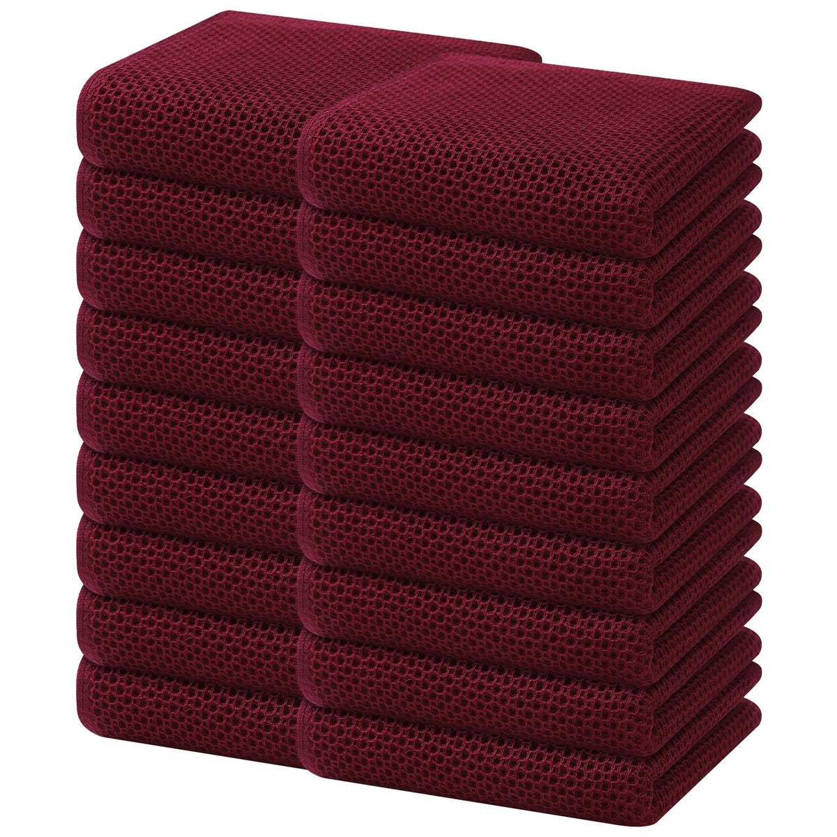 100% Cotton Waffle Weave Kitchen Dish Towels 18 (18 Count)