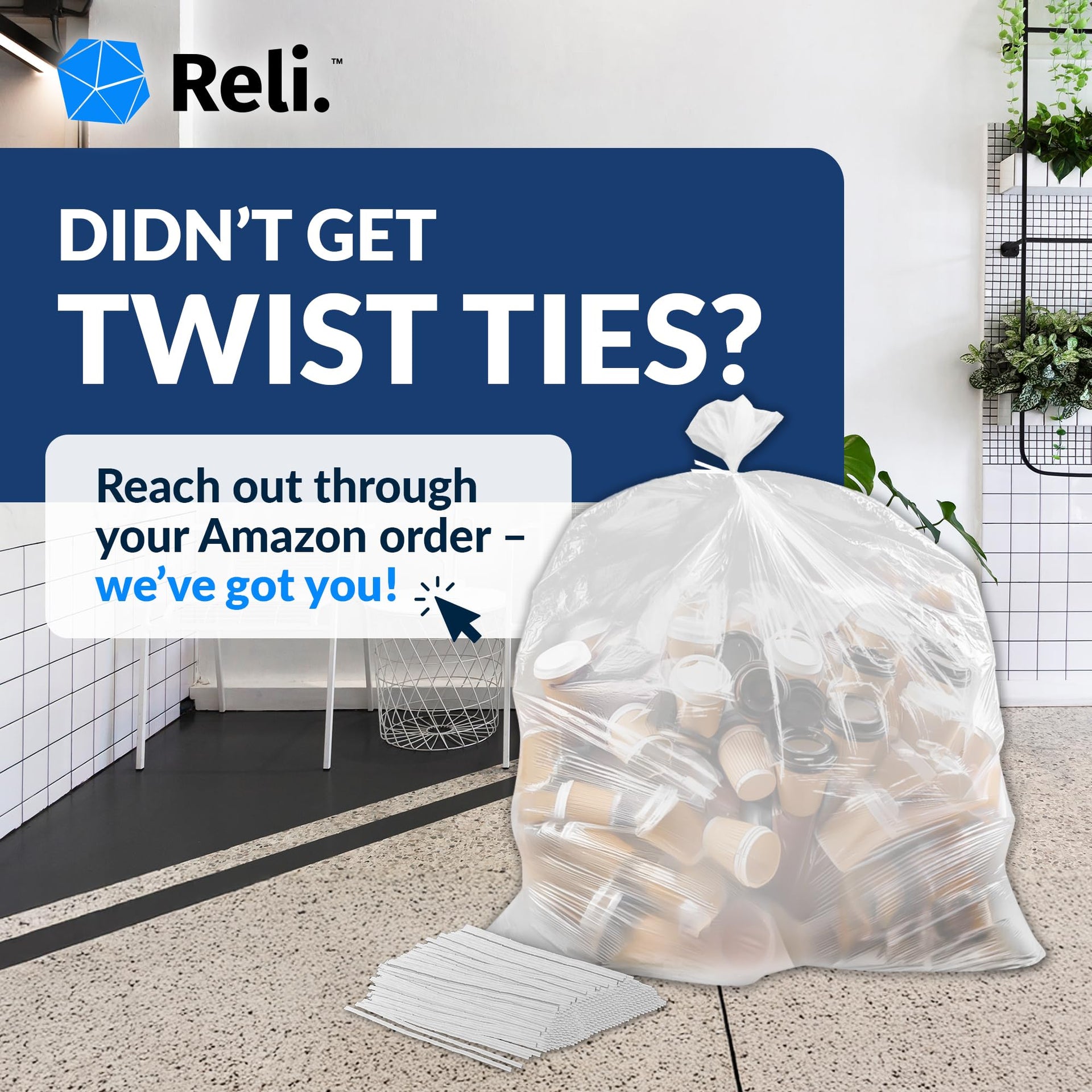 50 Gallon Trash Bags Heavy Duty (200 Count)