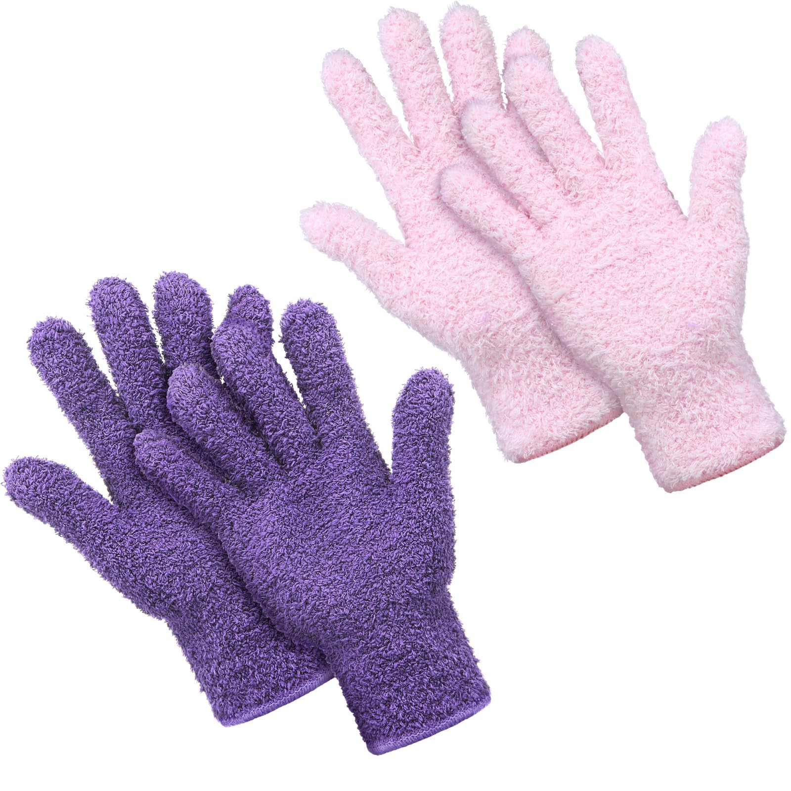 2 Pairs Microfiber Gloves for plants Dusting Cleaning Glove Mittens House Cars Blinds Dusting