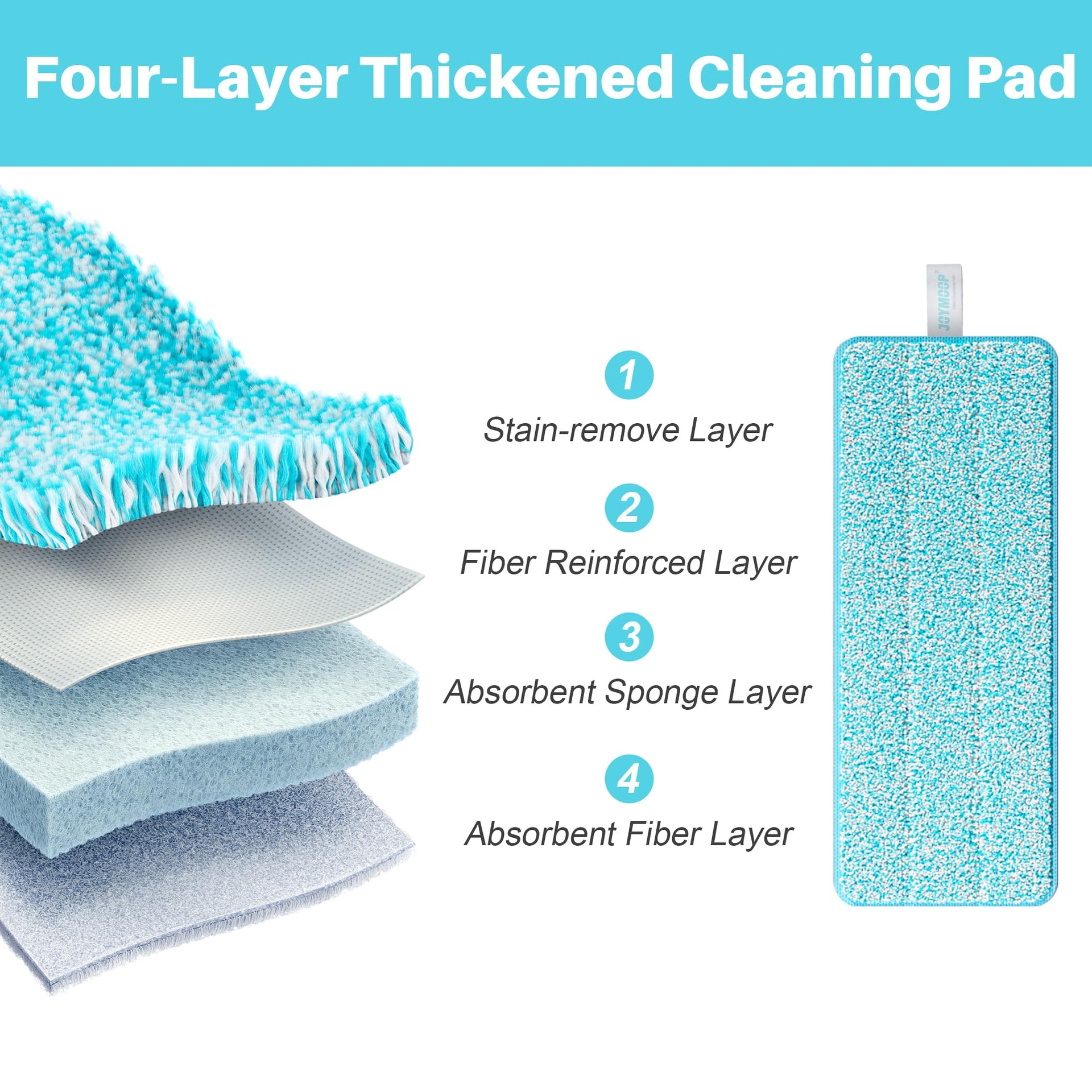 Microfiber Replacement Pads for Flat Mop System (4 Count)
