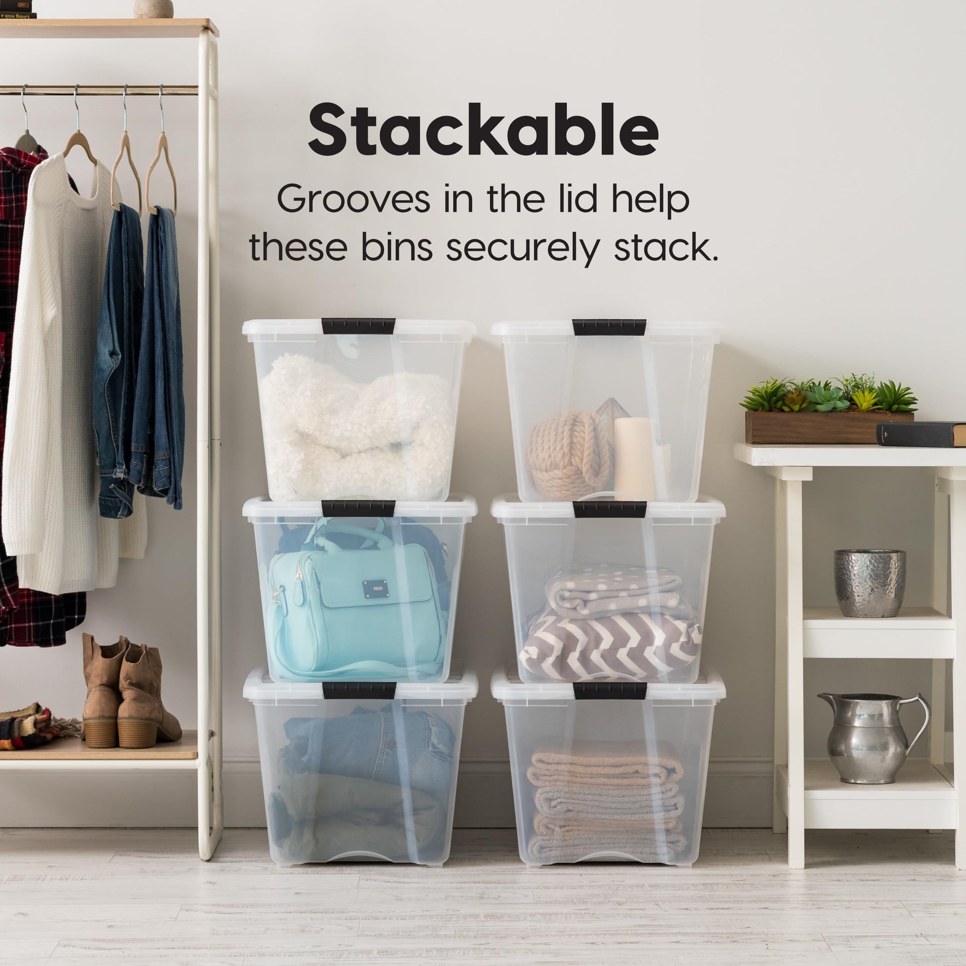 54 Qt Storage Bins with Lids (6 Count)