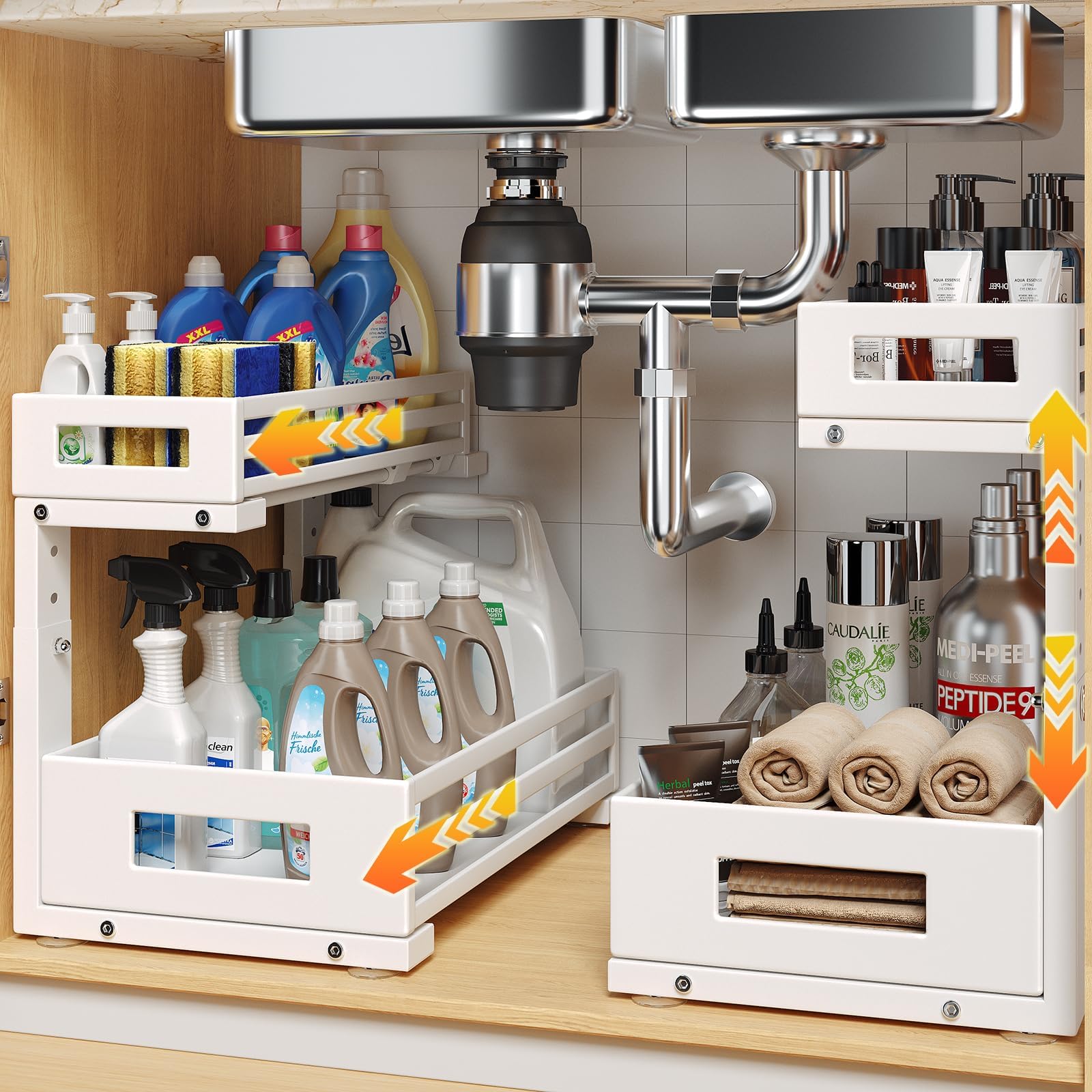 2 Pack Under Sink Organizers and Storage (2 Count)