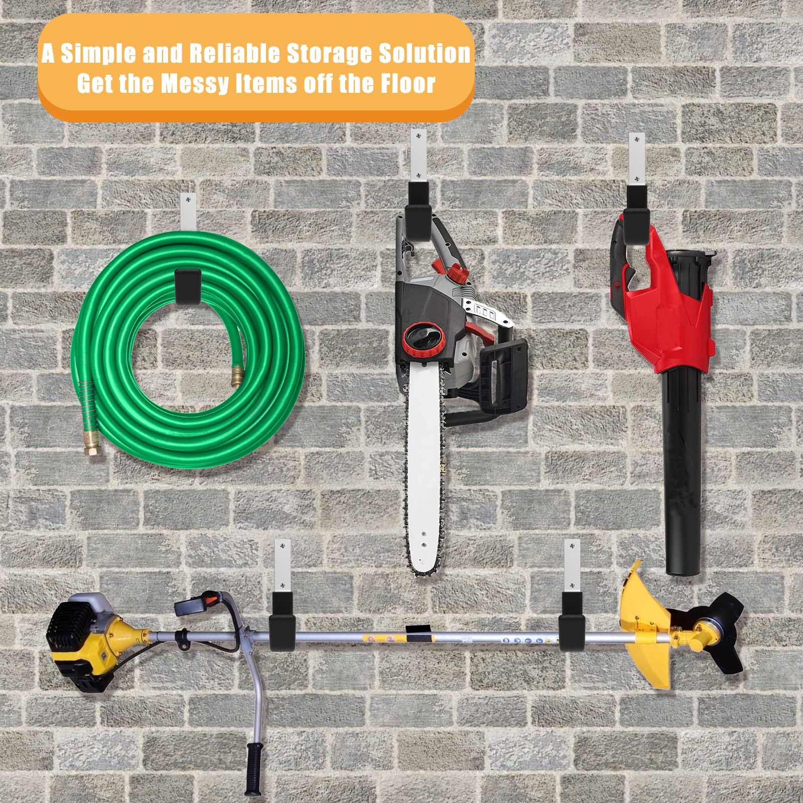 Heavy Duty Utility Hooks for Garage Storage Utility Hooks Wall Mount (6 Count)