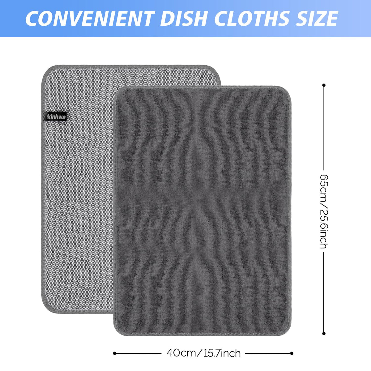 Dish Cloths for Washing Dishes with Scrub Side (6 Count)