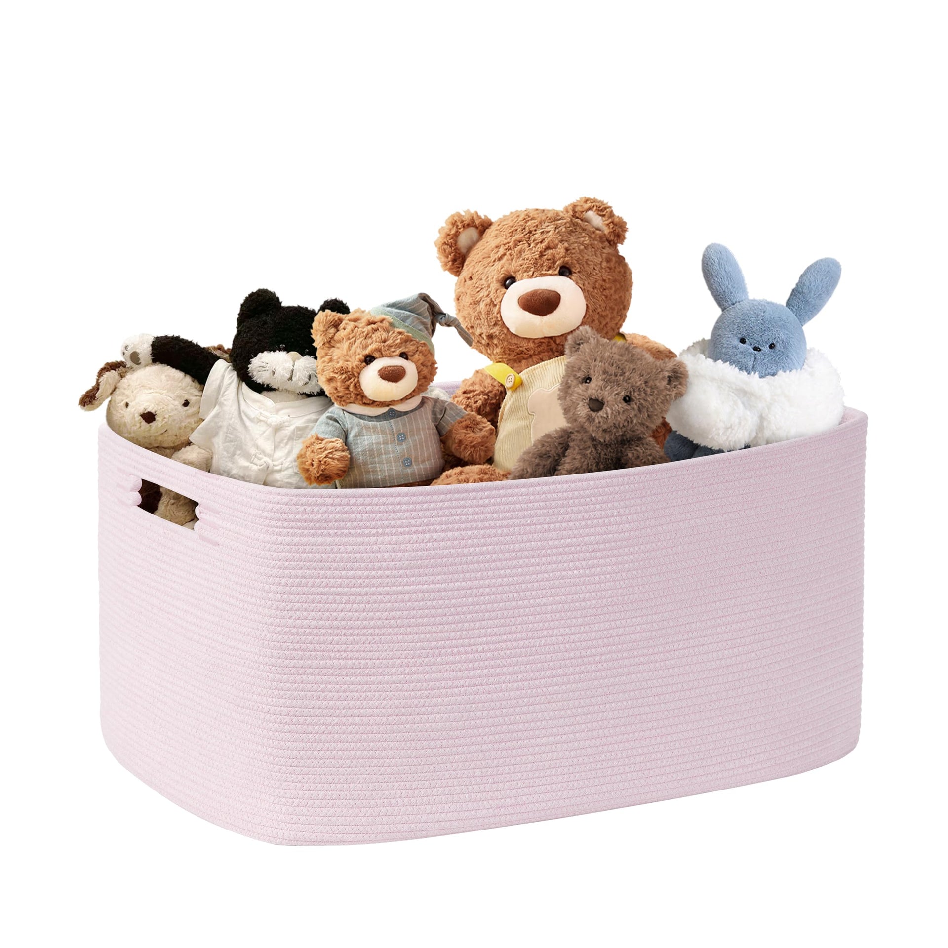 72L Large Woven Laundry Basket Hamper with Handles