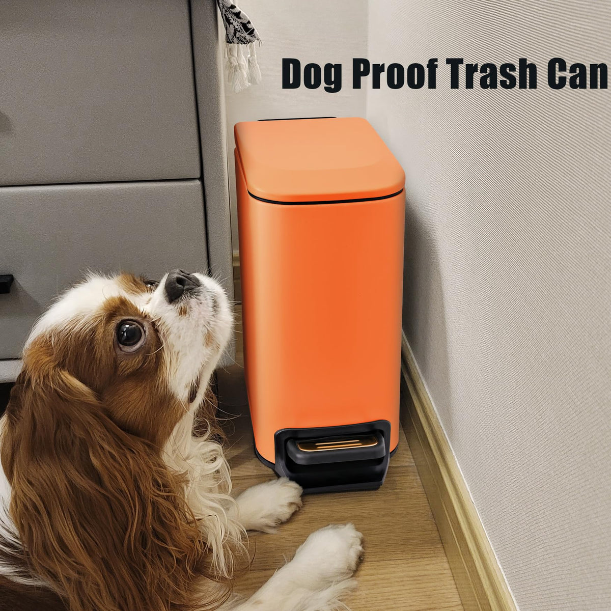 Small Bathroom Trash Can with Lid