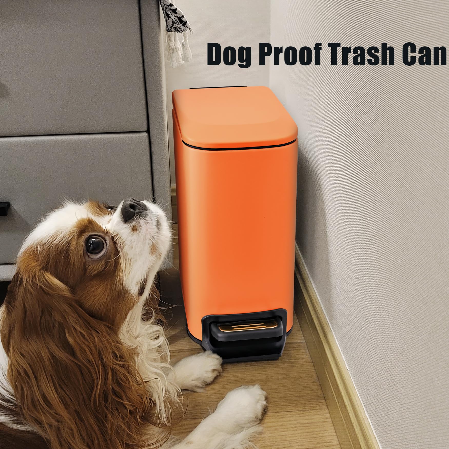 Small Bathroom Trash Can with Lid