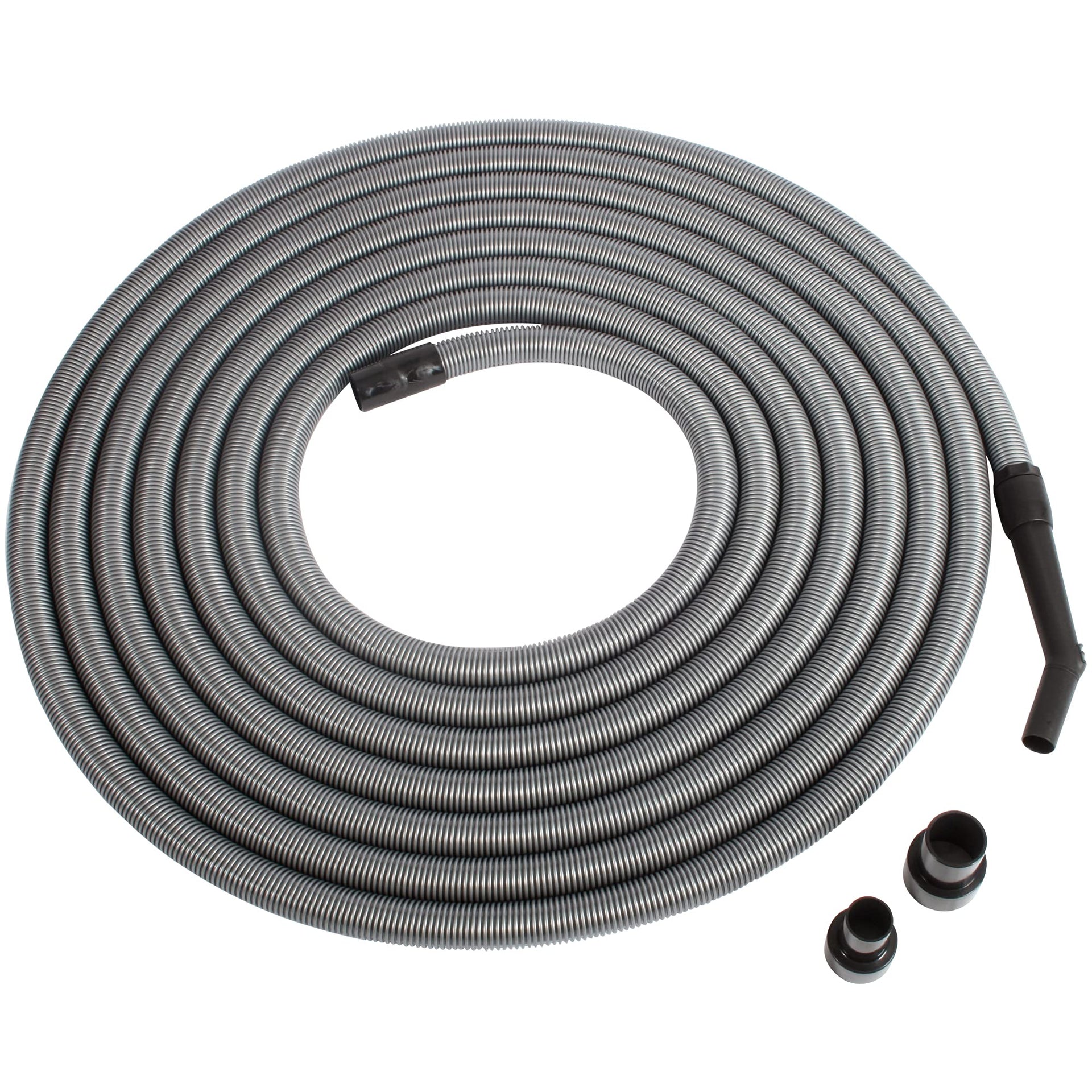 50 Ft. Premium Shop Vacuum Extension Hose with 2 tank adapters and 1.25" curved end
