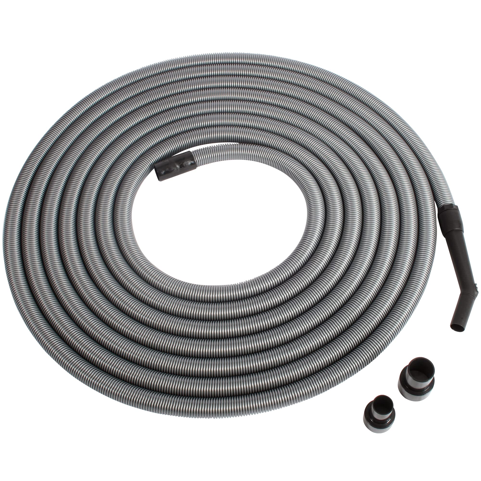 50 Ft. Premium Shop Vacuum Extension Hose with 2 tank adapters and 1.25" curved end