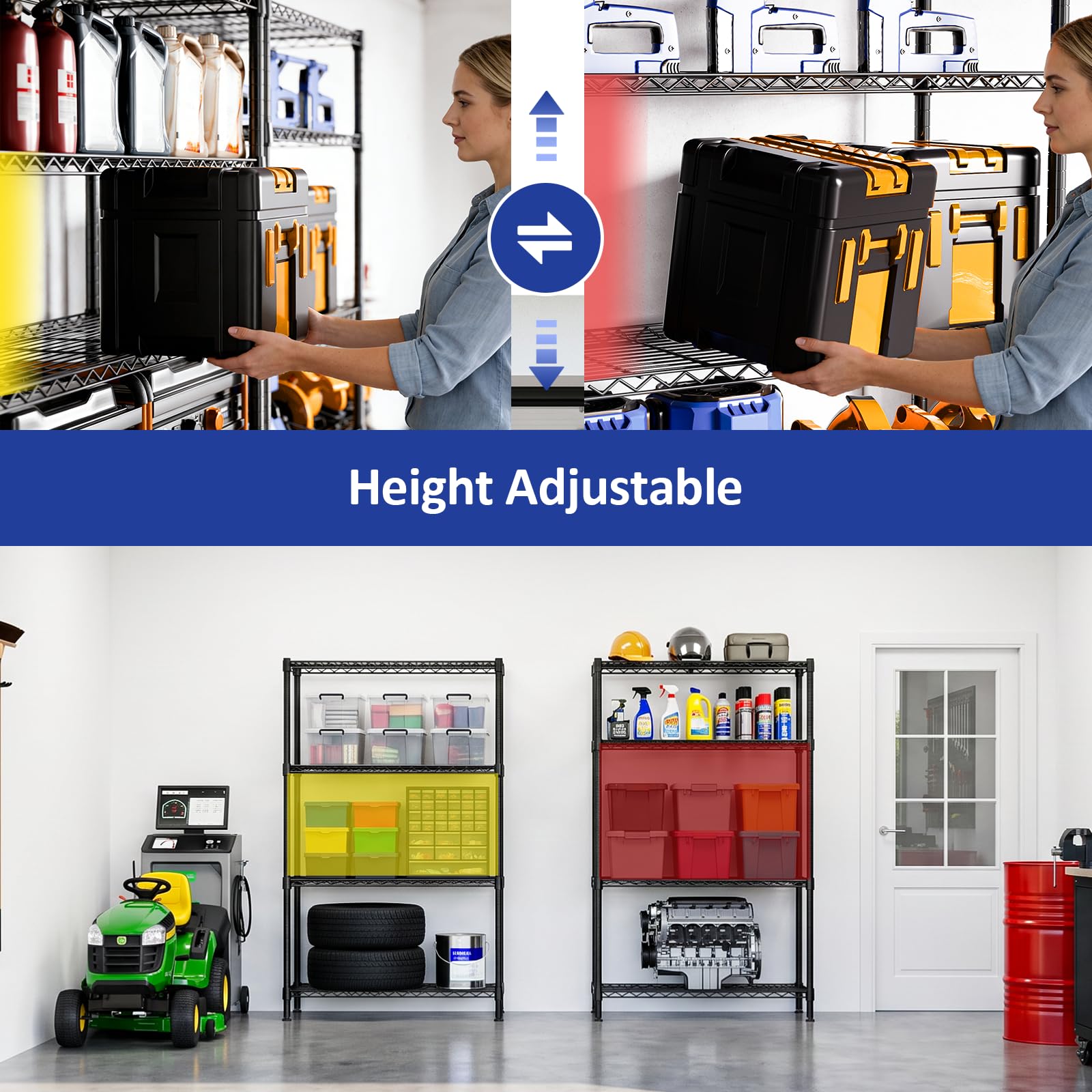 4 Tier Shelf Unit Organizer