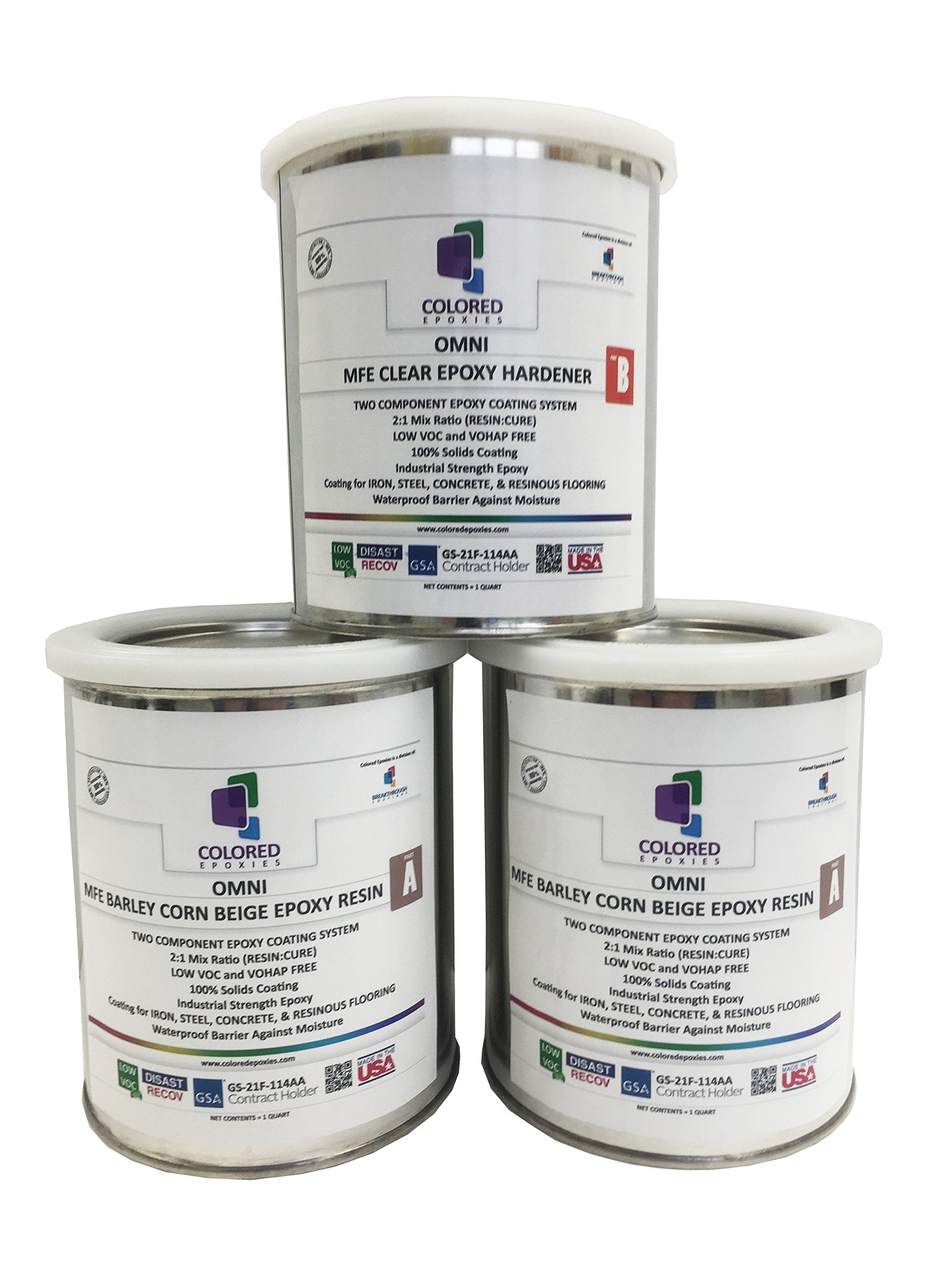 Coloredepoxies 10003 Beige Epoxy Resin Coating Made with Beautiful and Vibrant Pigments