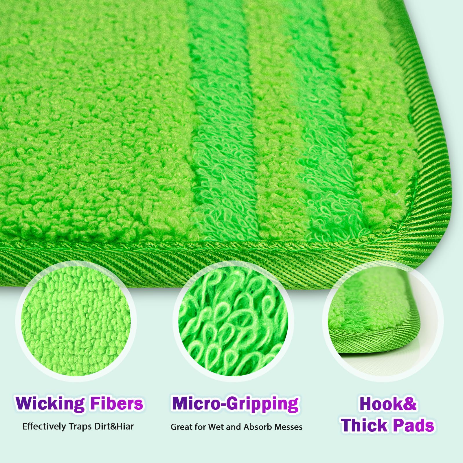 Reusable Mop Pads Compatible with Swiffer WetJet (8 Count)