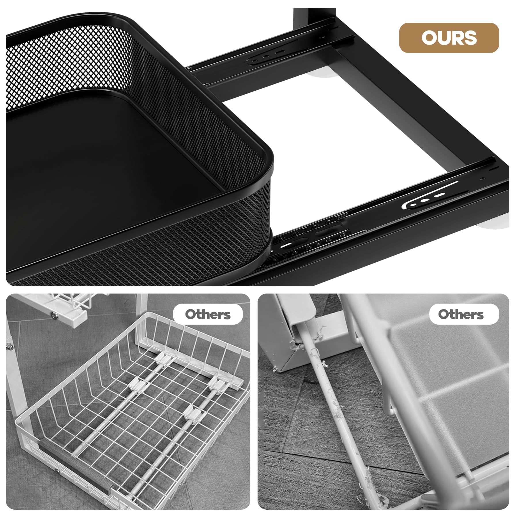 1 Pack Under Sink Storage Organizer with 2