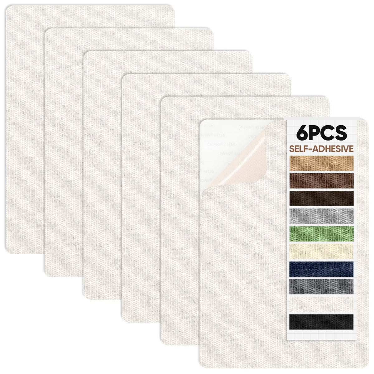 Canvas Patch 5.5 x 8 Inches 6Pcs Self (6 Count)