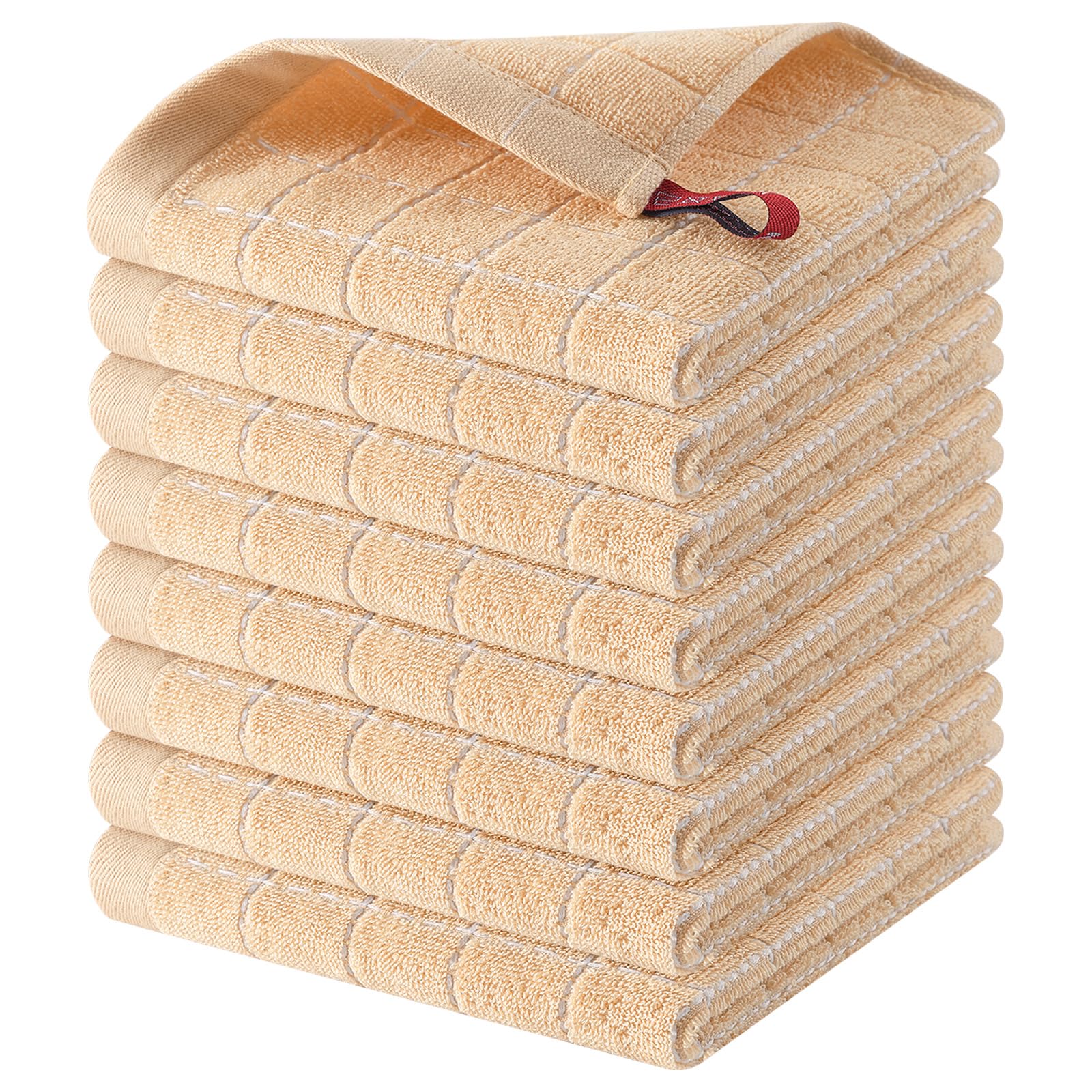 100% Cotton Terry Kitchen Dish Cloths (8 Count)