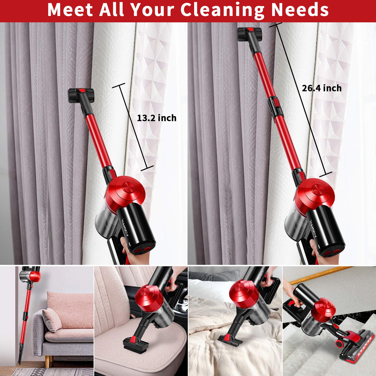 C150 Cordless Vacuum Cleaner with 2200mAh Rechargeable Battery